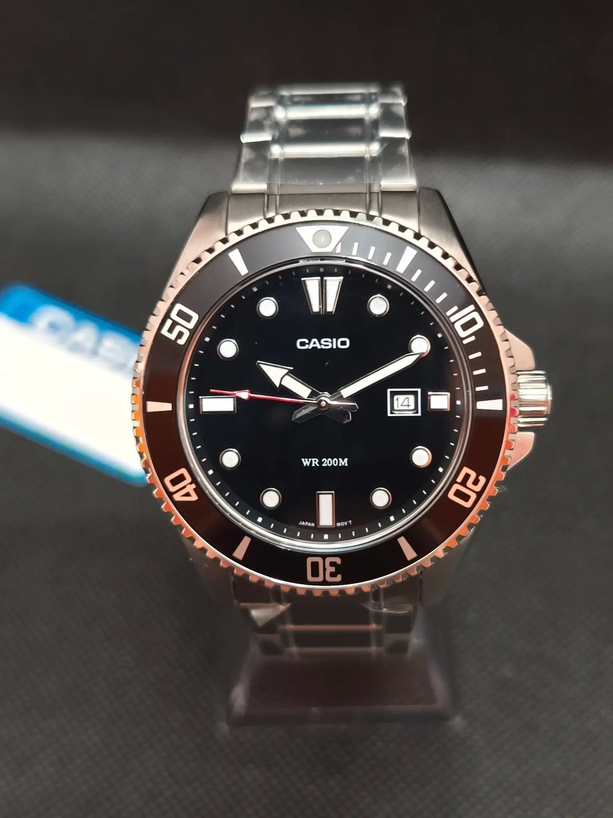 Reloj Casio MDV-107D-1A1VDF – Estilo Diver Hombre 46,3 mm Acero Esfera negra 200 m