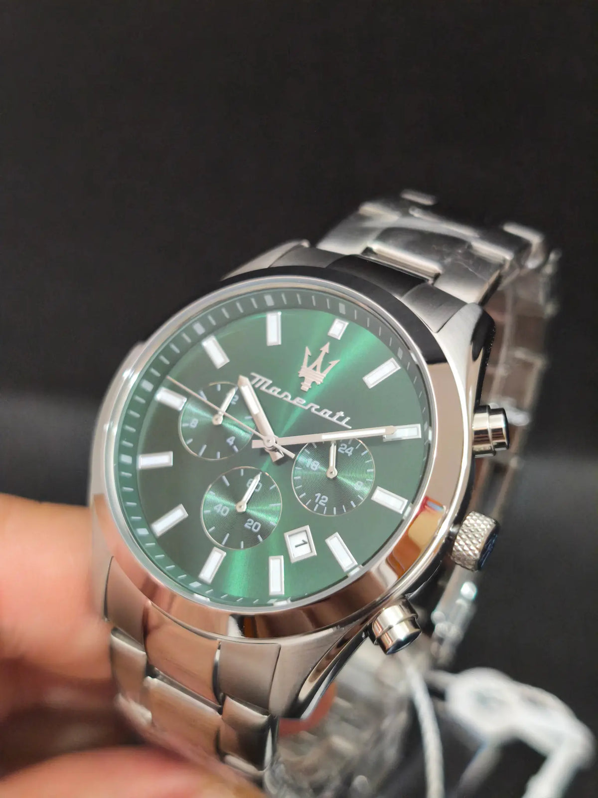 Reloj Maserati Attrazione R8853151017 – Multifunción Hombre 43 mm Esfera verde Acero