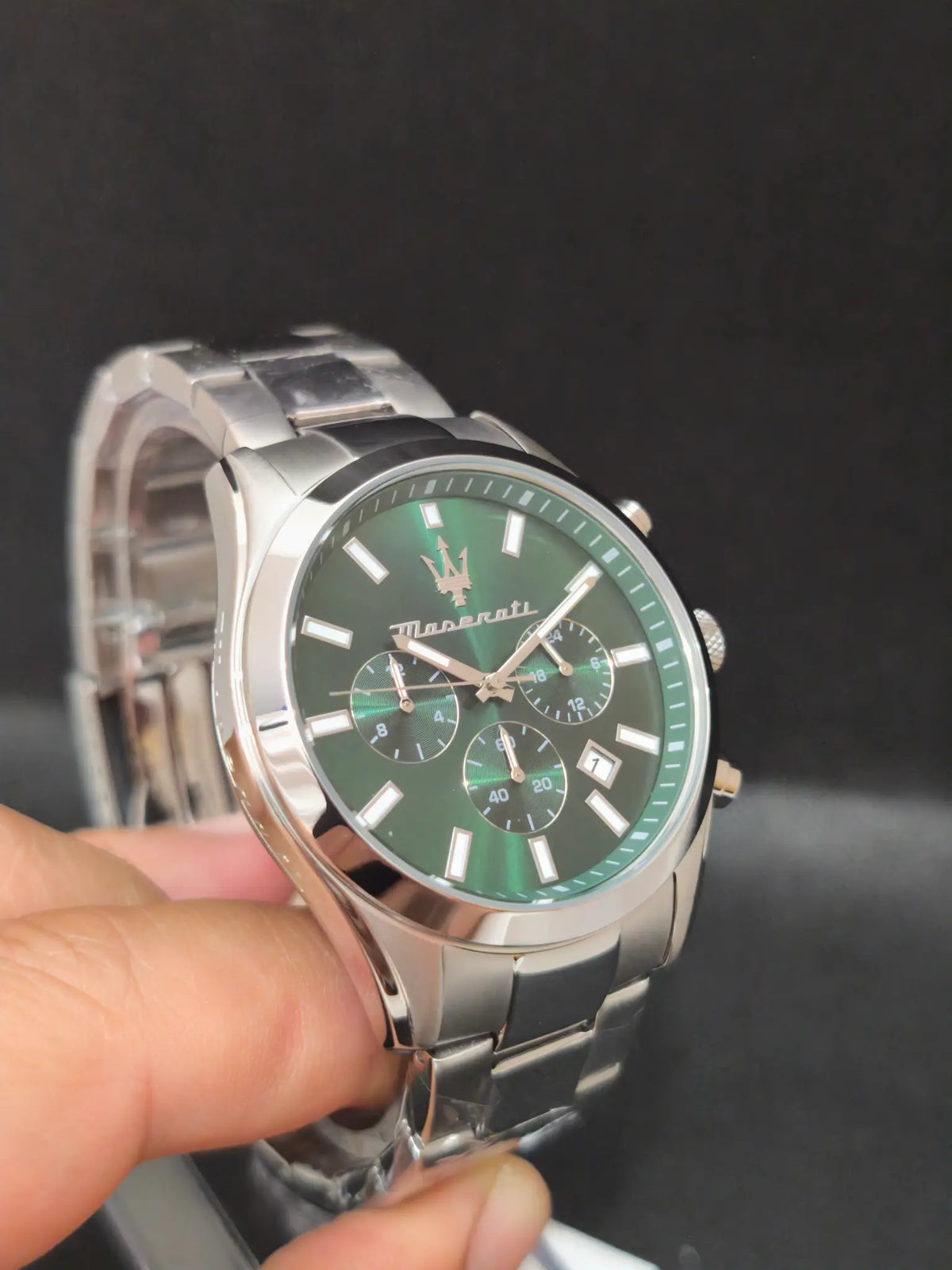 Reloj Maserati Attrazione R8853151017 – Multifunción Hombre 43 mm Esfera verde Acero