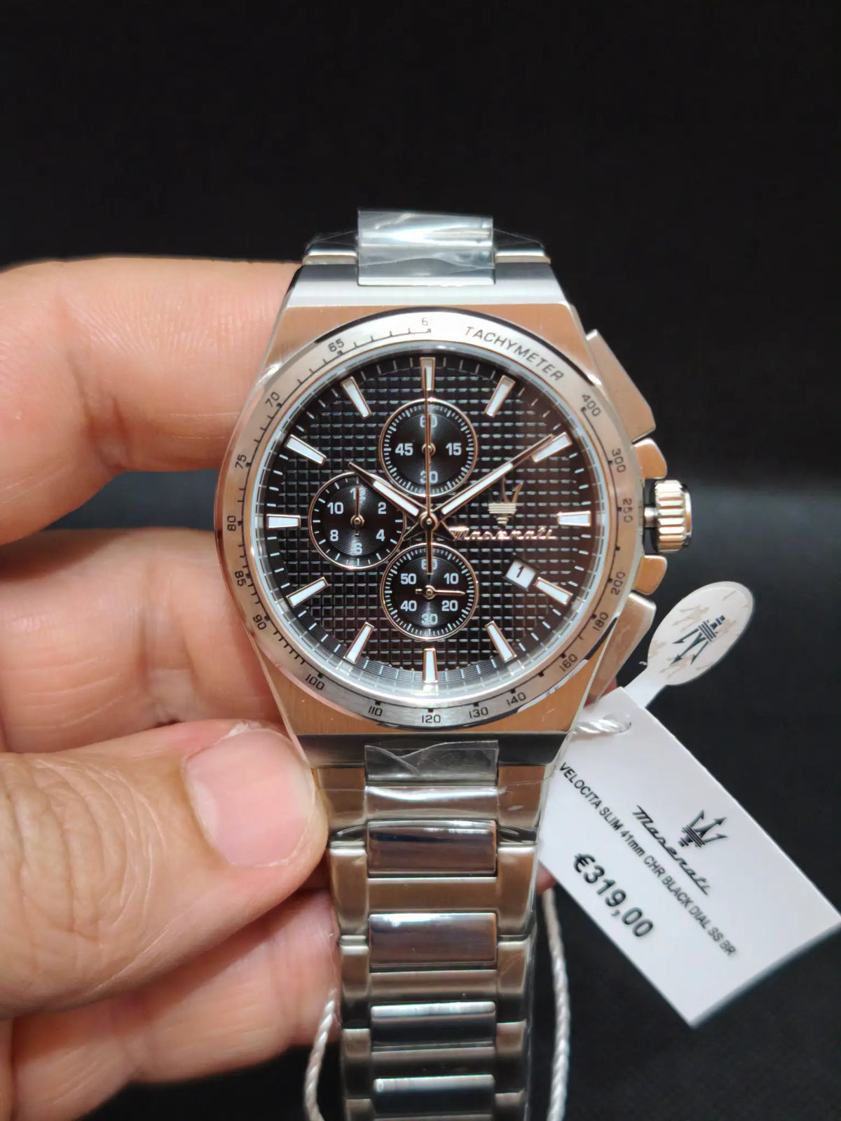 Reloj Maserati Velocità Slim R8873653004 – Cronógrafo Hombre 41 mm Esfera negra