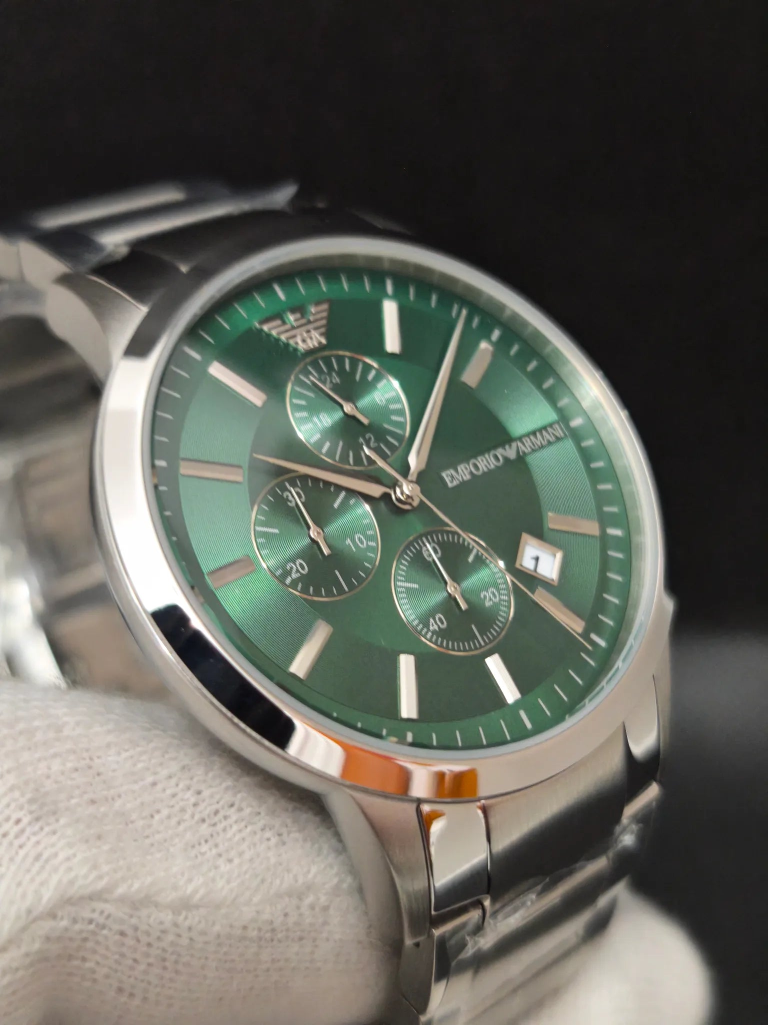 Reloj Emporio Armani Renato AR11507 – Cronógrafo 43 mm Esfera Verde Acero