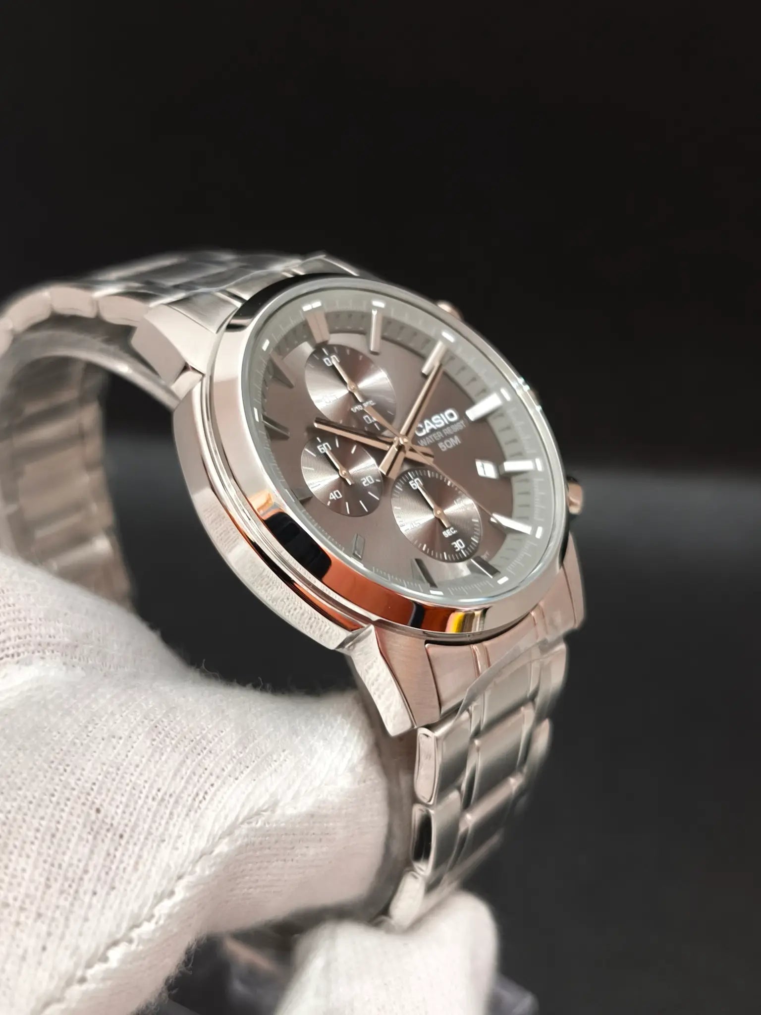 Reloj Casio MTP-E510D-8AVDF – Cronógrafo Hombre 42 mm Gris Acero