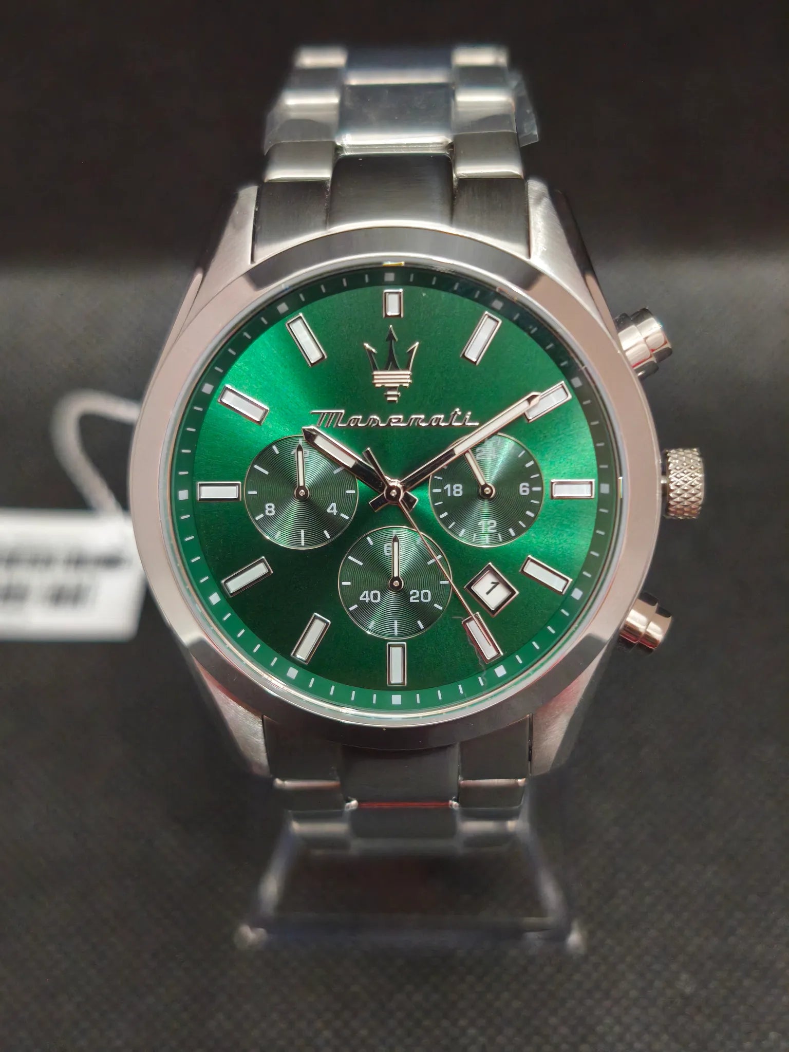 Reloj Maserati Attrazione R8853151011 – Doble horario (GMT) 43 mm Verde (5 ATM)