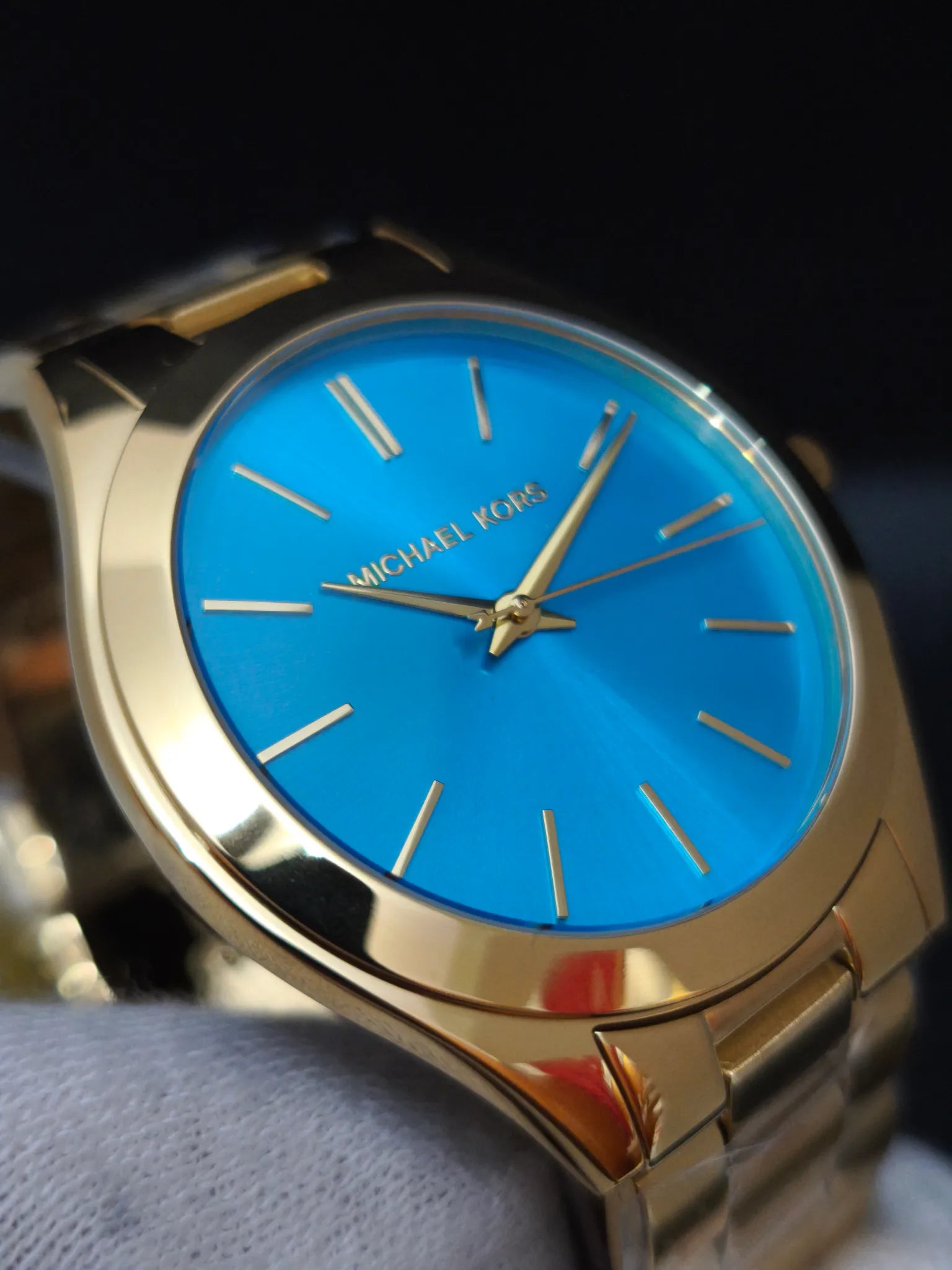 Michael Kors MK3265 Reloj Slim Runway Azul 42 mm