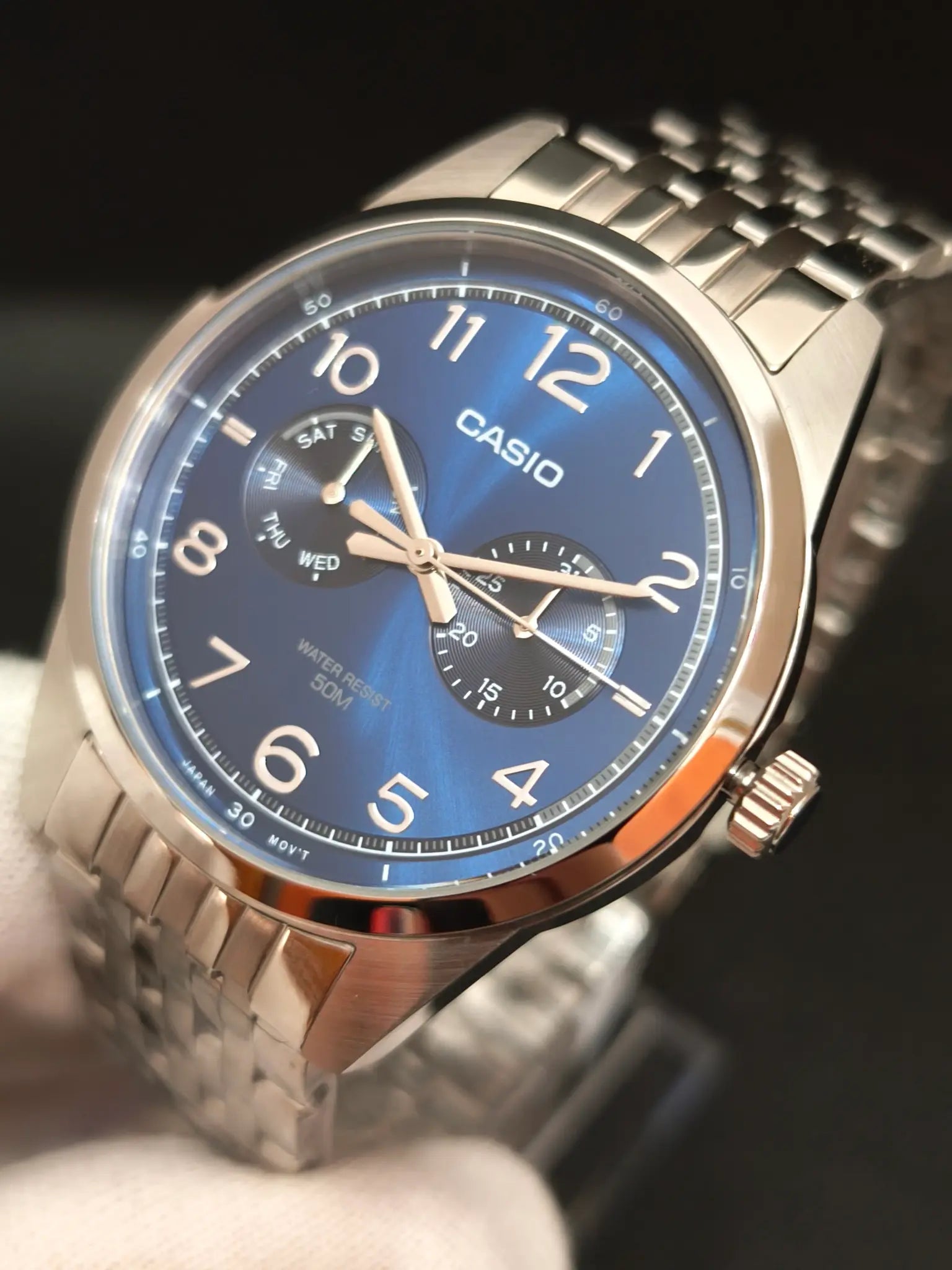 Reloj Casio MTP-E340D-2AVDF – Analógico Hombre 41,5 mm Azul Acero