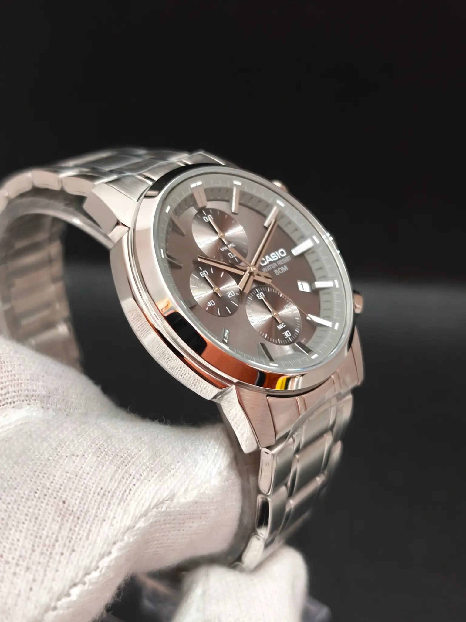 Reloj Casio MTP-E510D-8AVDF – Cronógrafo Hombre 42 mm Gris Acero