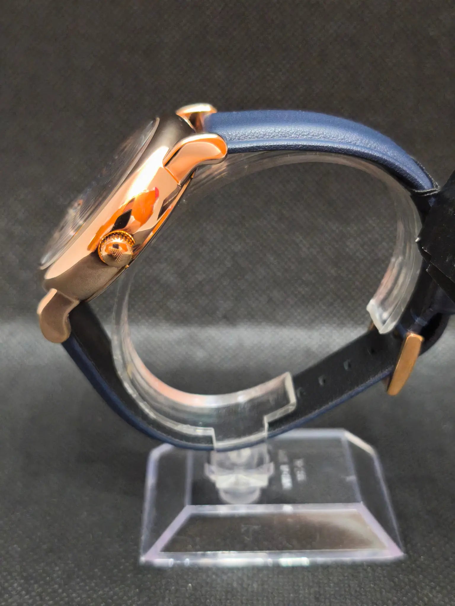 Reloj Emporio Armani Luigi Meccanico AR60050 – Automático Hombre 43 mm Azul y Oro Rosa