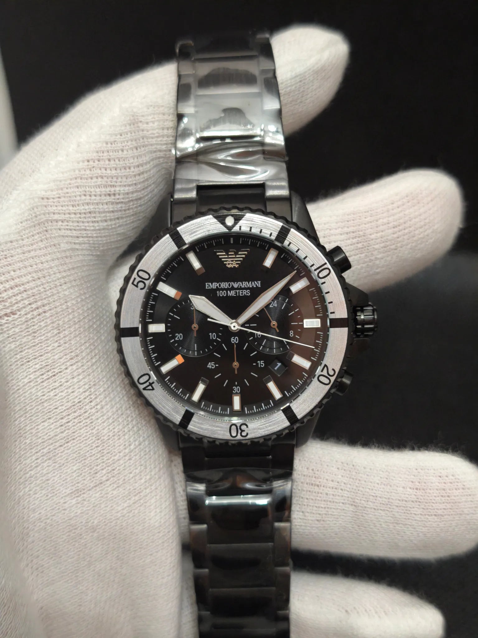 Reloj Emporio Armani Diver AR80050 – Diver cronógrafo Hombre 43 mm Acero negro