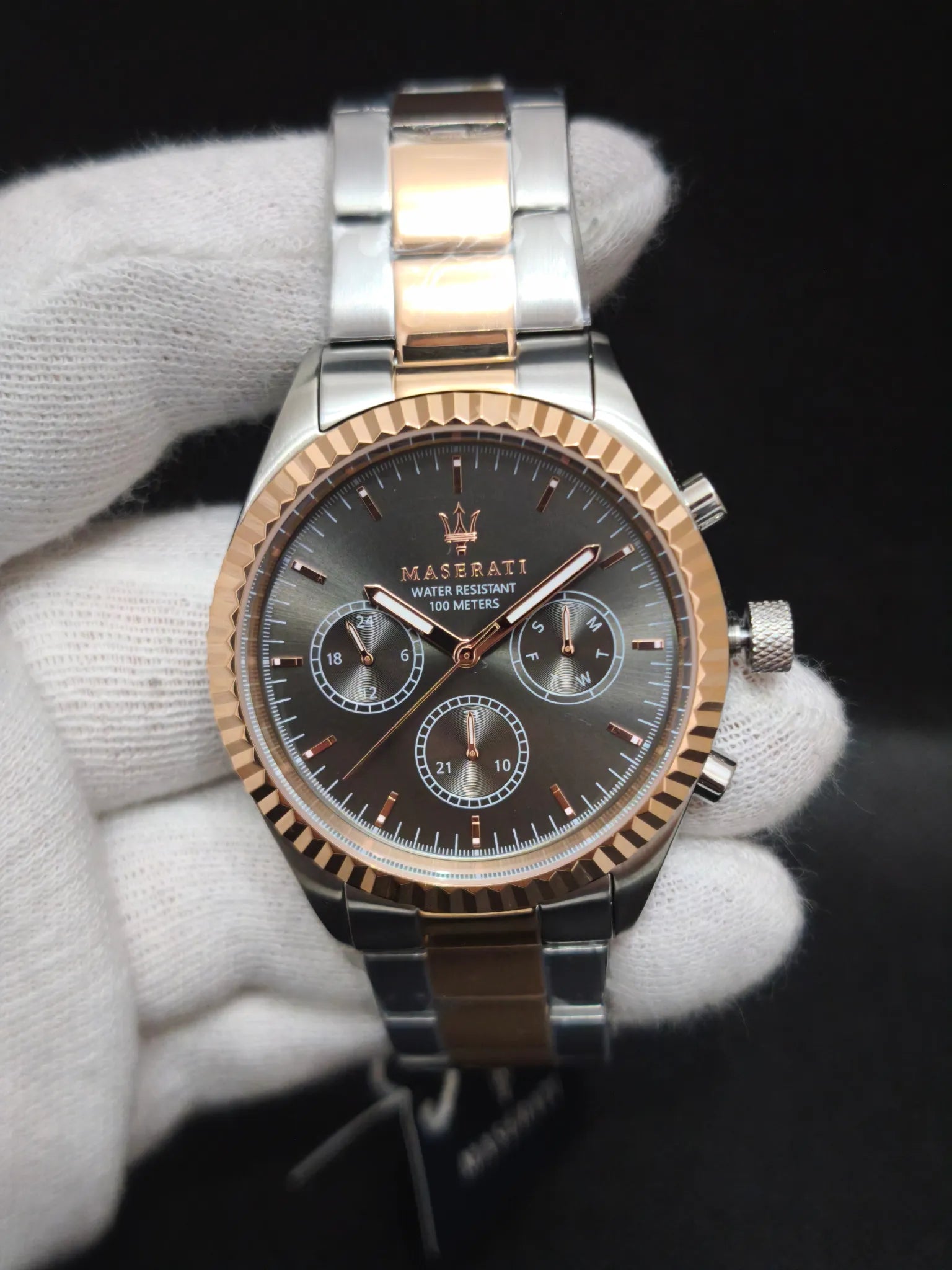 Reloj Maserati Competizione R8853100020 – Multifunción 43 mm Bicolor Esfera Gris