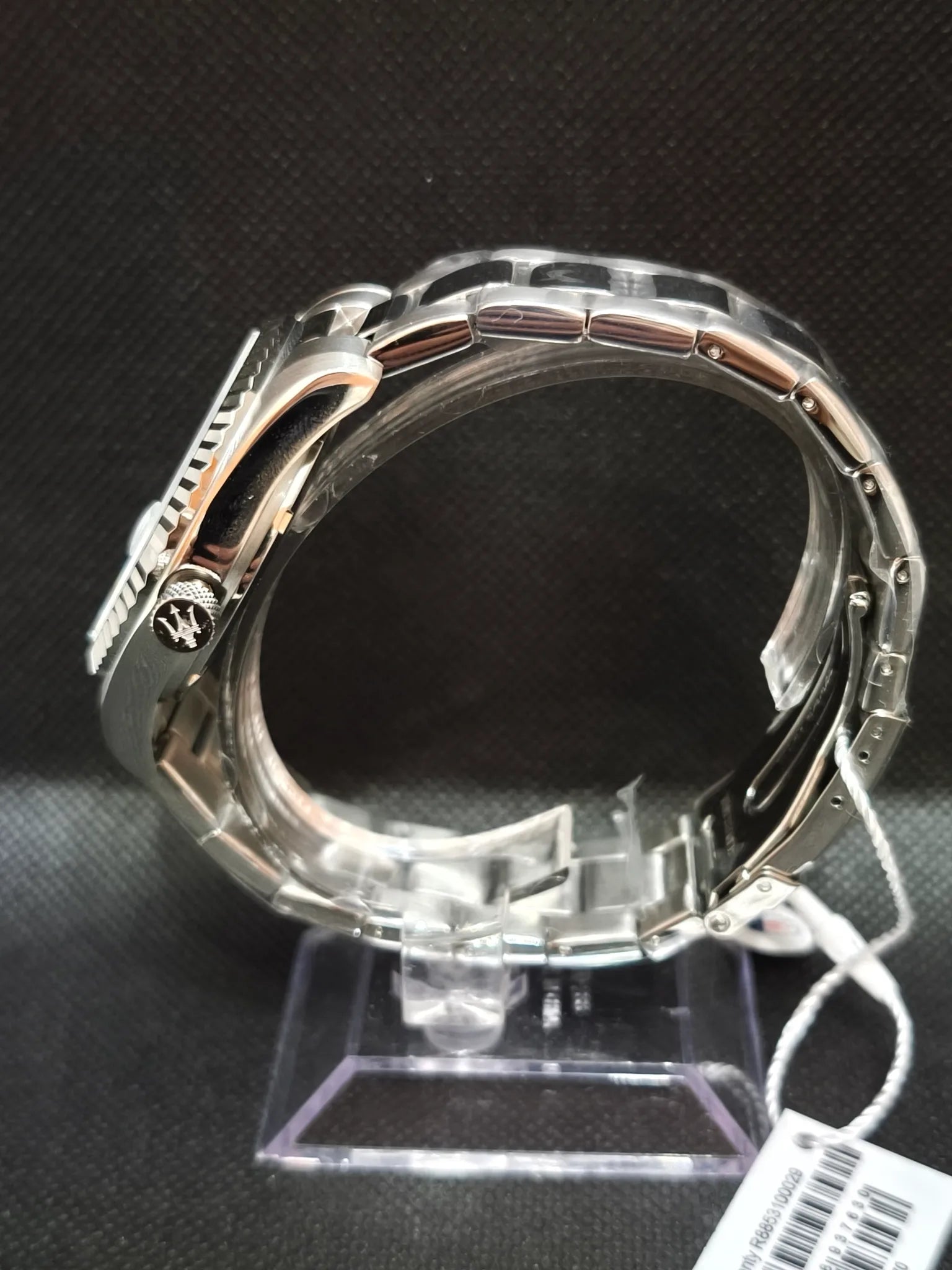 Lateral  del Maserati R8853100029 con corona y caja de acero 43 mm