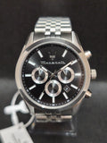Reloj Maserati Attrazione R8853151022 cronógrafo hombre 43 mm esfera negra acero plateado