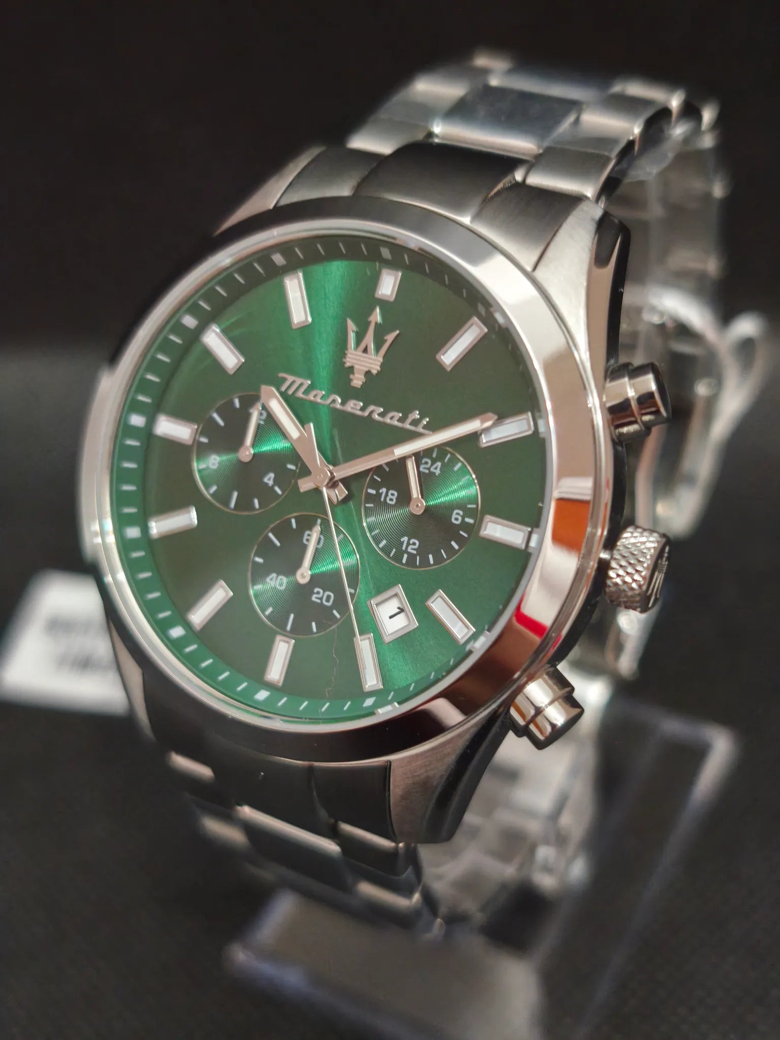 Reloj Maserati Attrazione R8853151011 – Doble horario (GMT) 43 mm Verde (5 ATM)