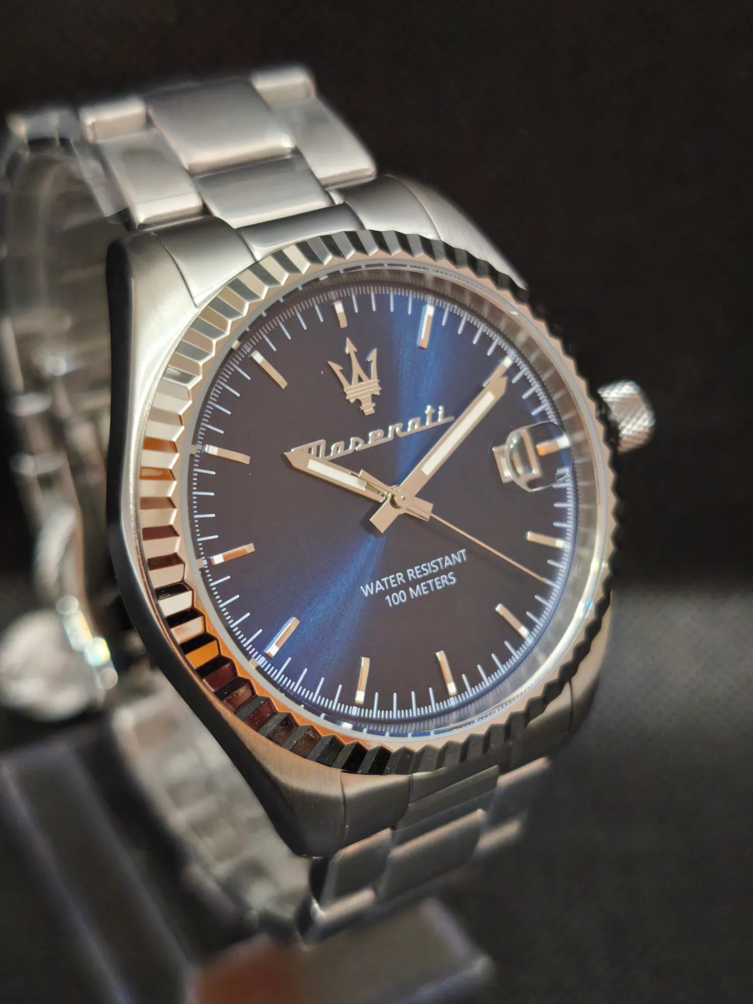 Perfil del Maserati R8853100029 con corona y caja de acero 43 mm