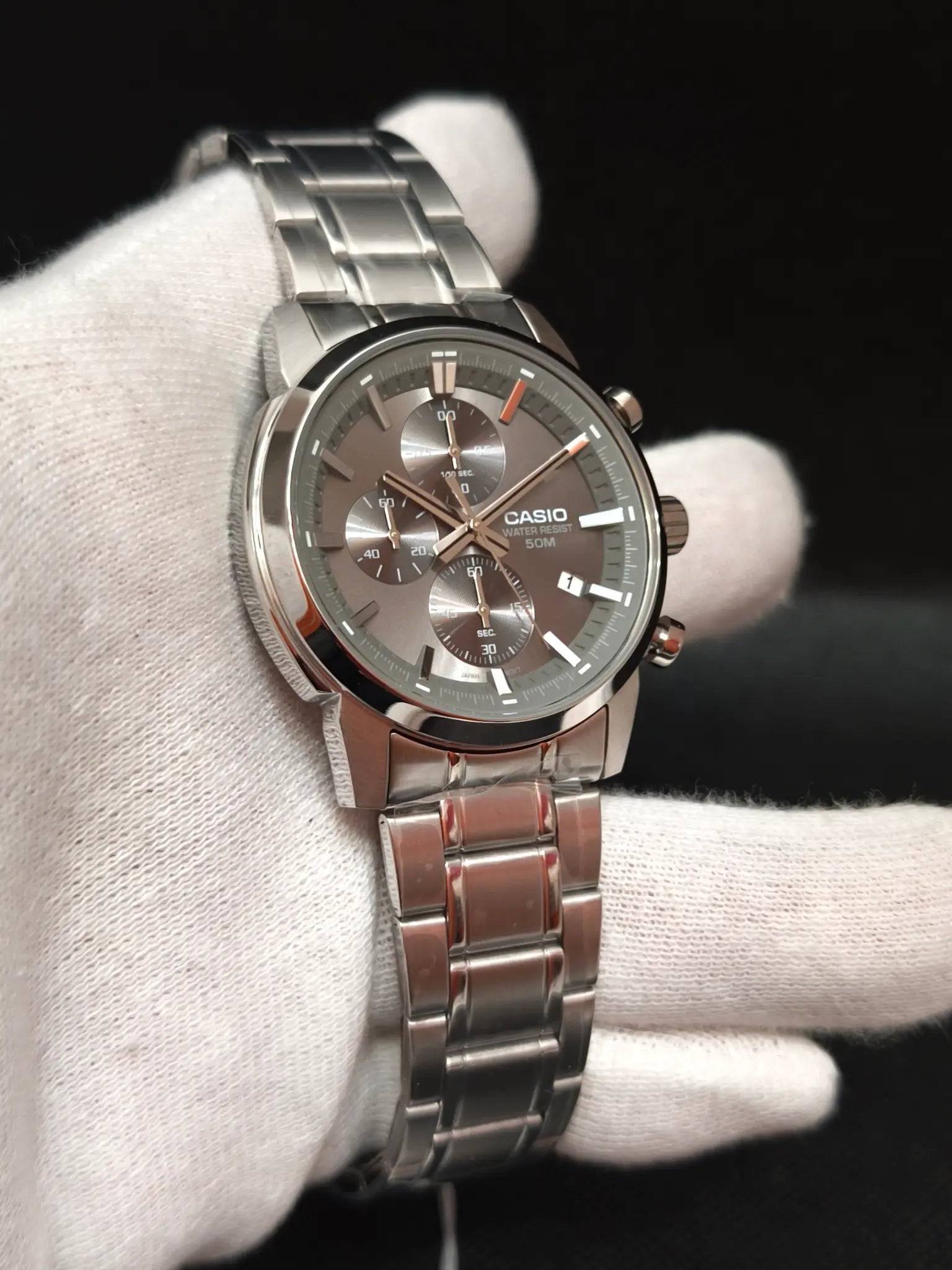 Reloj Casio MTP-E510D-8AVDF – Cronógrafo Hombre 42 mm Gris Acero
