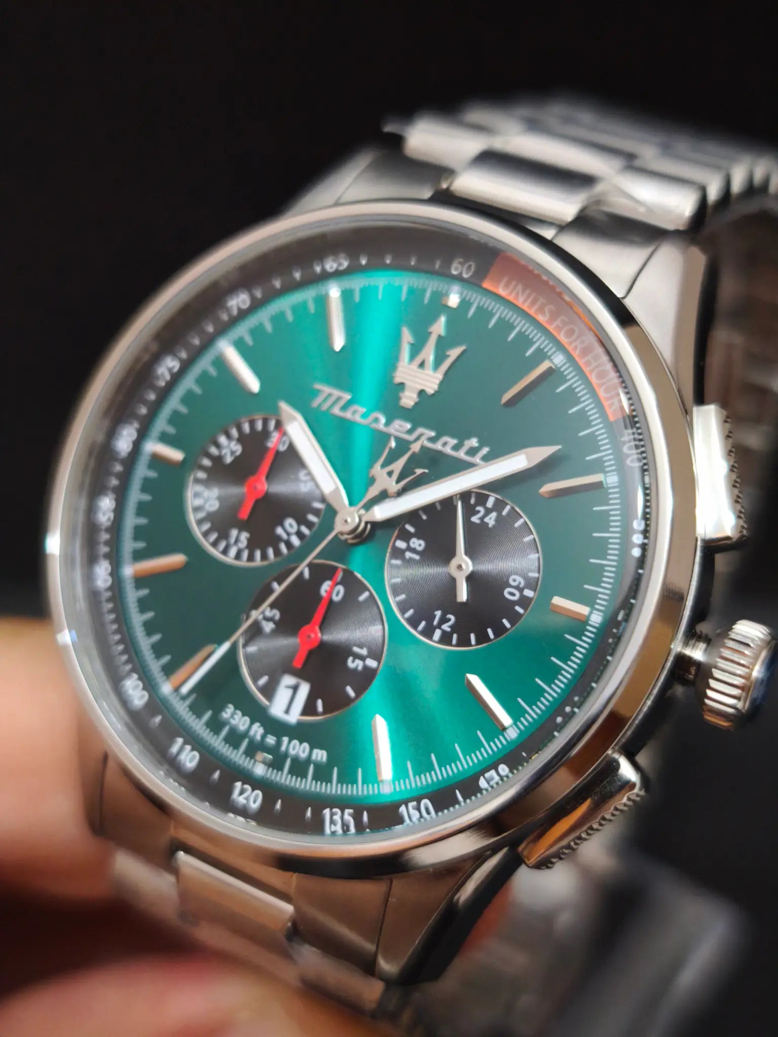 Reloj Maserati Sorpasso R8873624002 – Cronógrafo Hombre 42 mm Verde con Bisel Negro