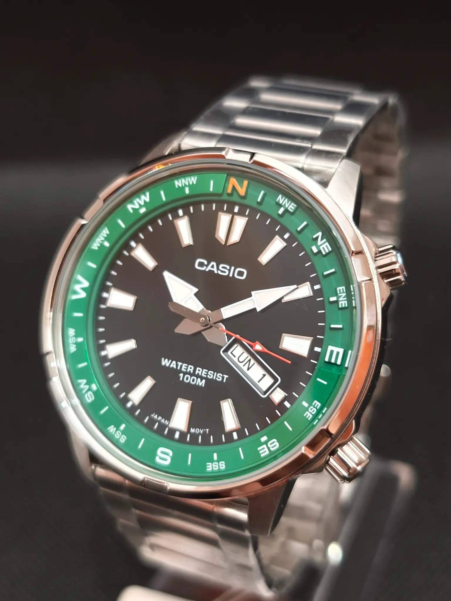 Casio MTD-130D-1A3VDF reloj analógico de acero para hombre