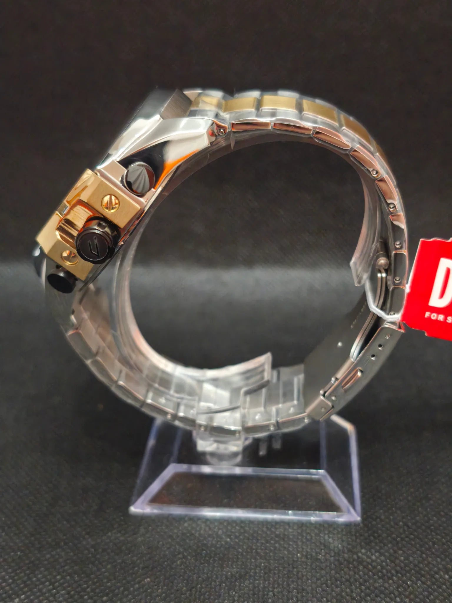 Reloj Diesel Mega Chief DZ4581 – Cronógrafo Hombre 51 mm Esfera negra sunray doble tono