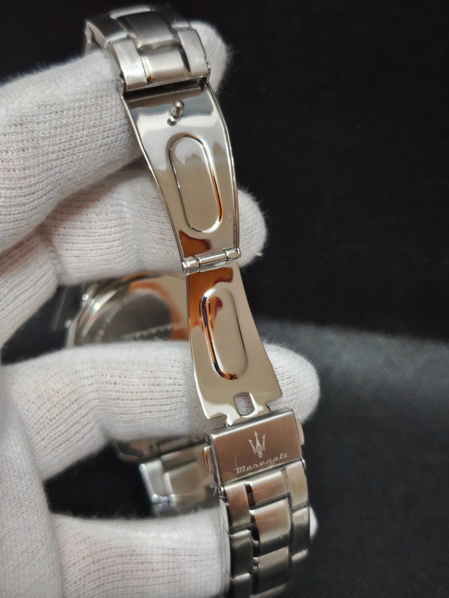 Brazalete de acero del Maserati Successo con cierre desplegable