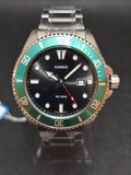 Reloj Casio MDV-107D-3AVDF hombre 46,3 mm esfera negra bisel verde 200 m