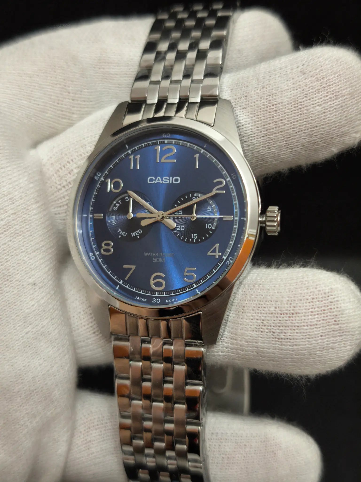 Reloj Casio MTP-E340D-2AVDF – Analógico Hombre 41,5 mm Azul Acero