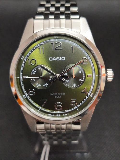 Reloj Casio MTP-E340D-3AVDF hombre esfera verde