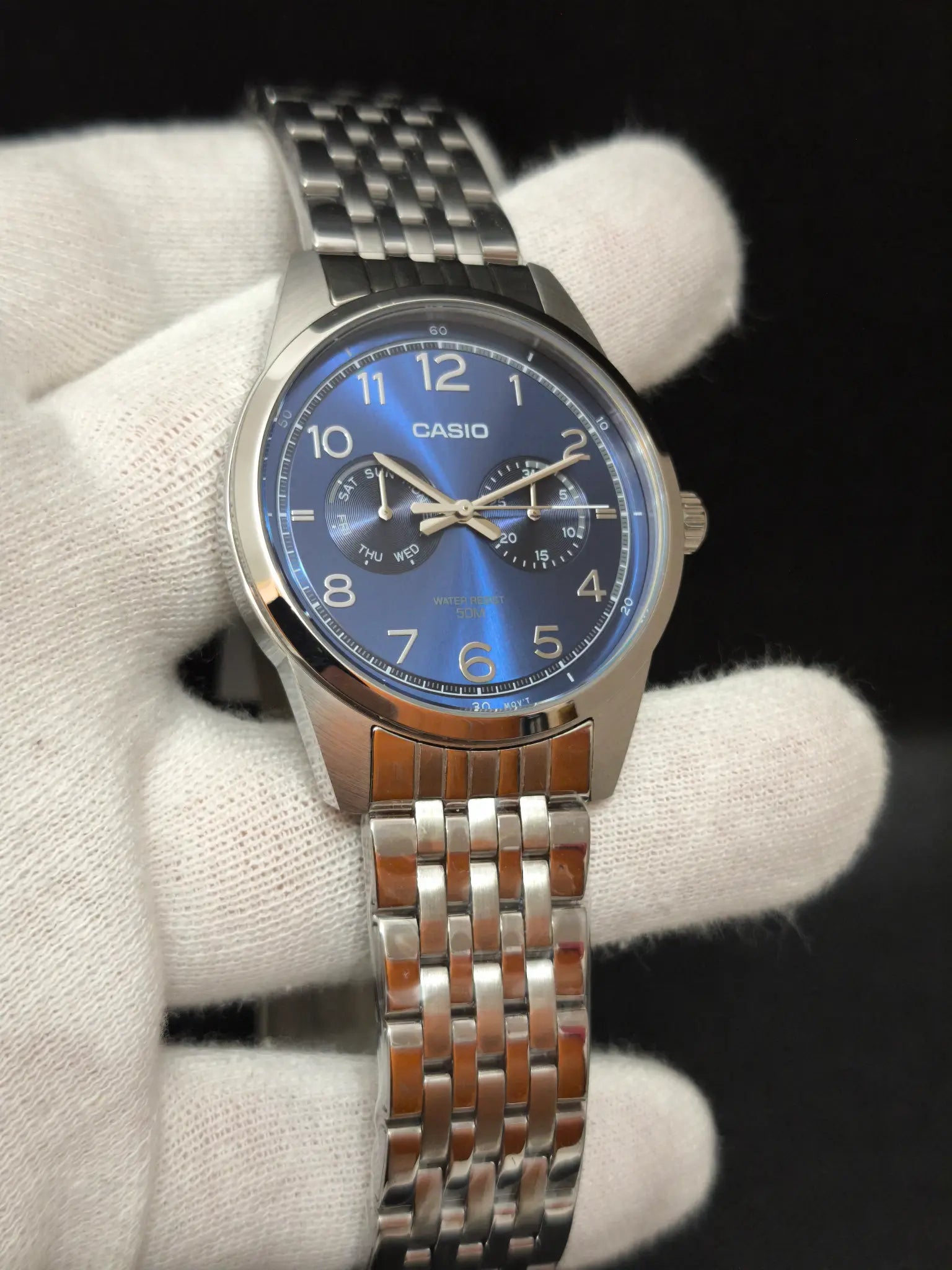 Reloj Casio MTP-E340D-2AVDF – Analógico Hombre 41,5 mm Azul Acero