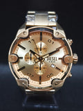 Reloj Diesel Spiked DZ4608 cronógrafo hombre 49 mm dorado vista frontal