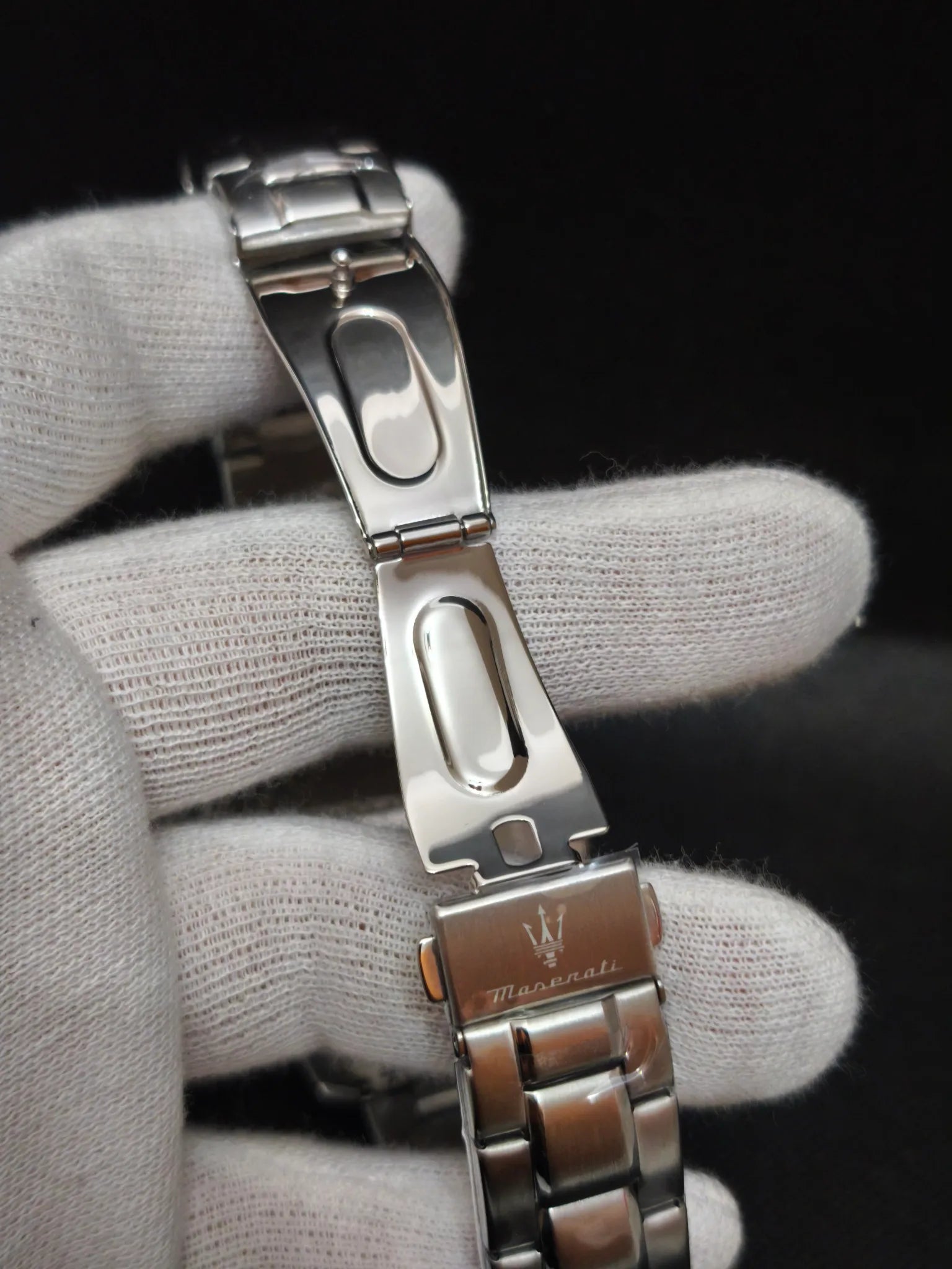 Brazalete de acero del Maserati Successo con cierre desplegable