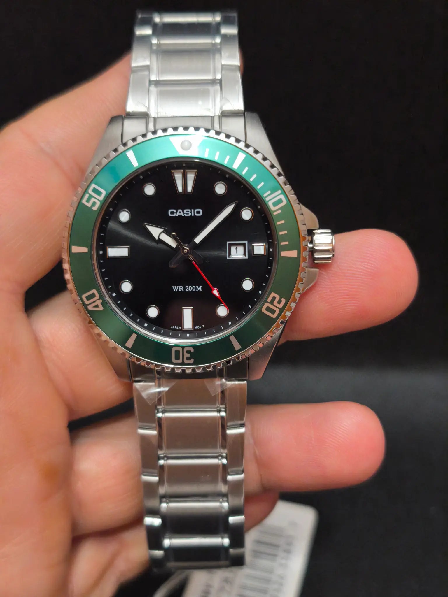Brazalete de acero inoxidable del Casio MDV-107D-3AVDF