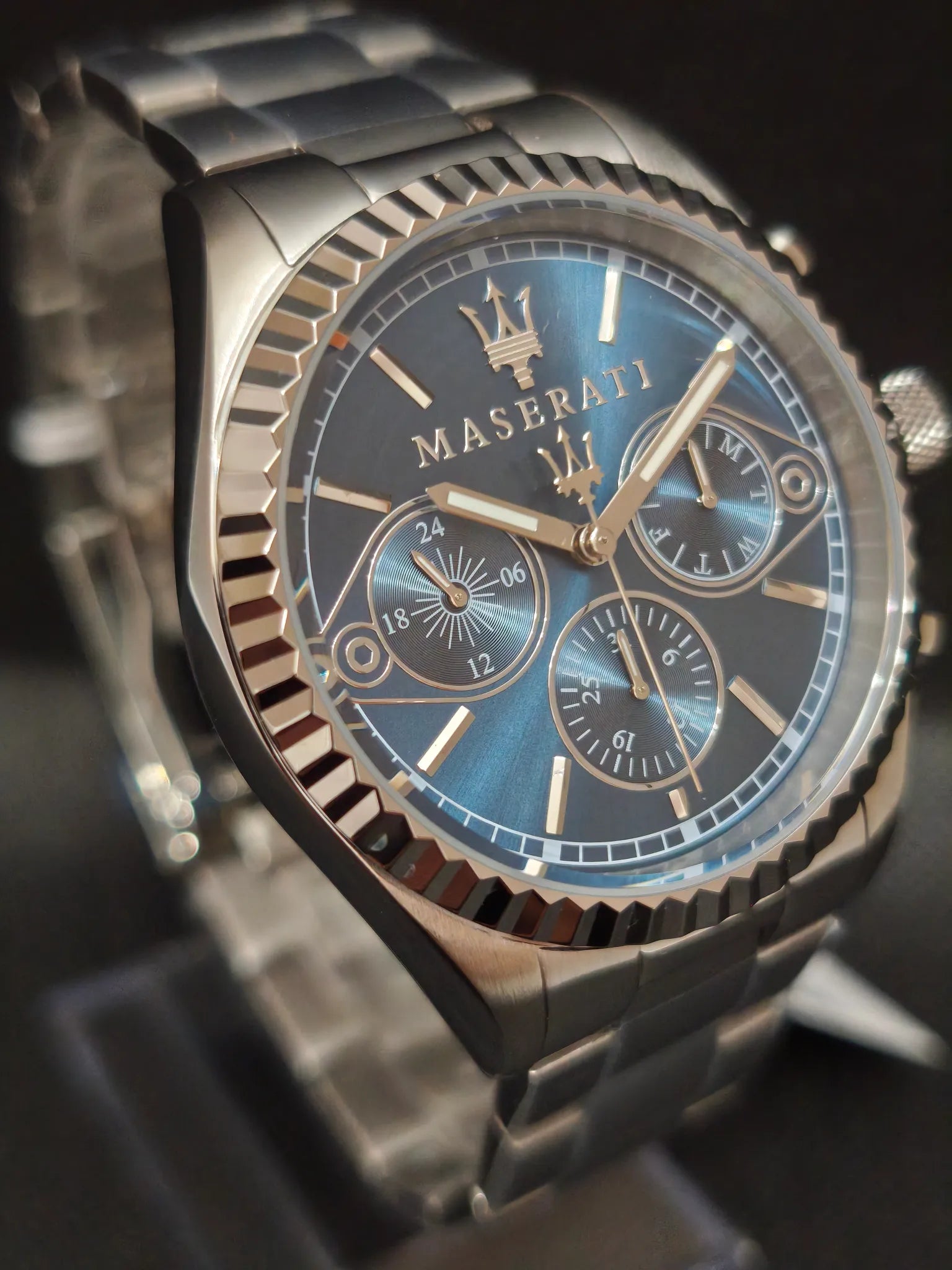 Reloj Maserati Competizione multifunción esfera azul