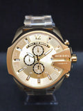 Reloj Diesel Mega Chief DZ4360 cronógrafo hombre 51 mm dorado vista frontal