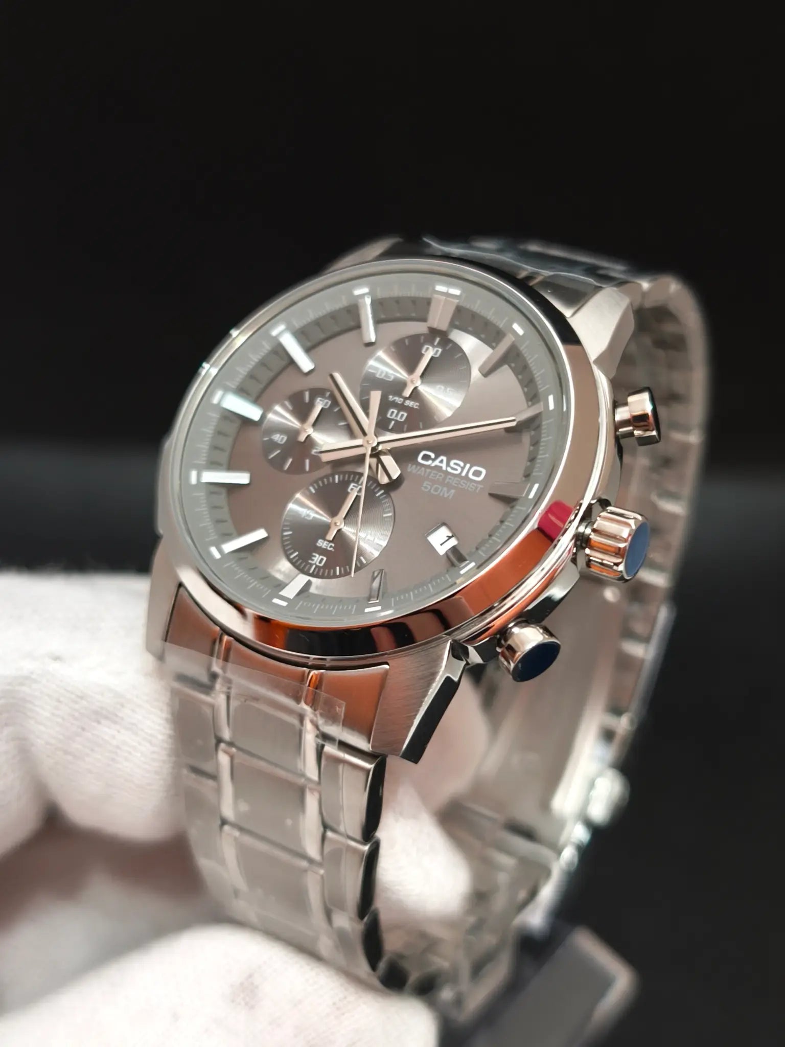 Reloj Casio MTP-E510D-8AVDF – Cronógrafo Hombre 42 mm Gris Acero