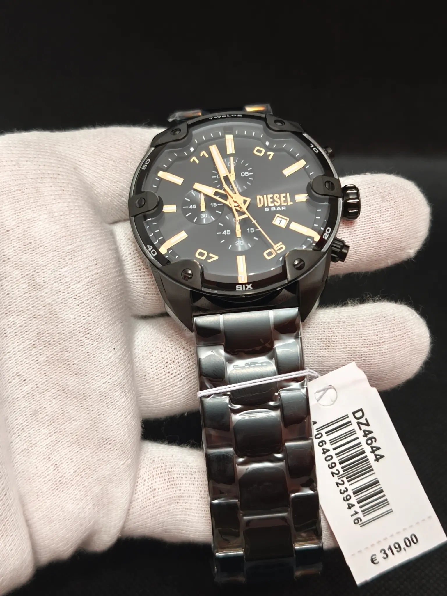 Reloj Diesel Spiked DZ4644 – Cronógrafo Hombre 49 mm Negro