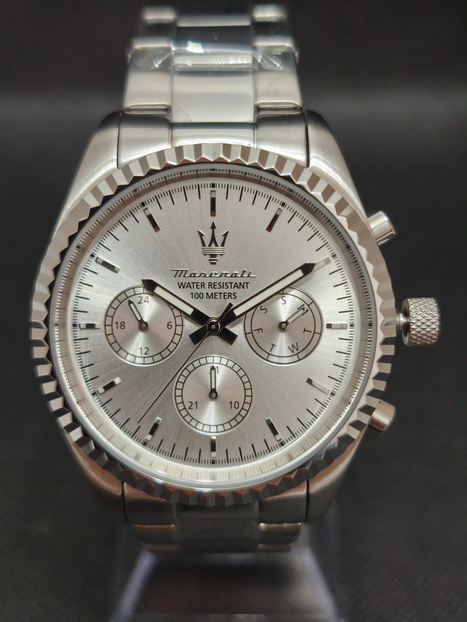 Reloj Maserati Competizione R8853100041 para hombre esfera plateada