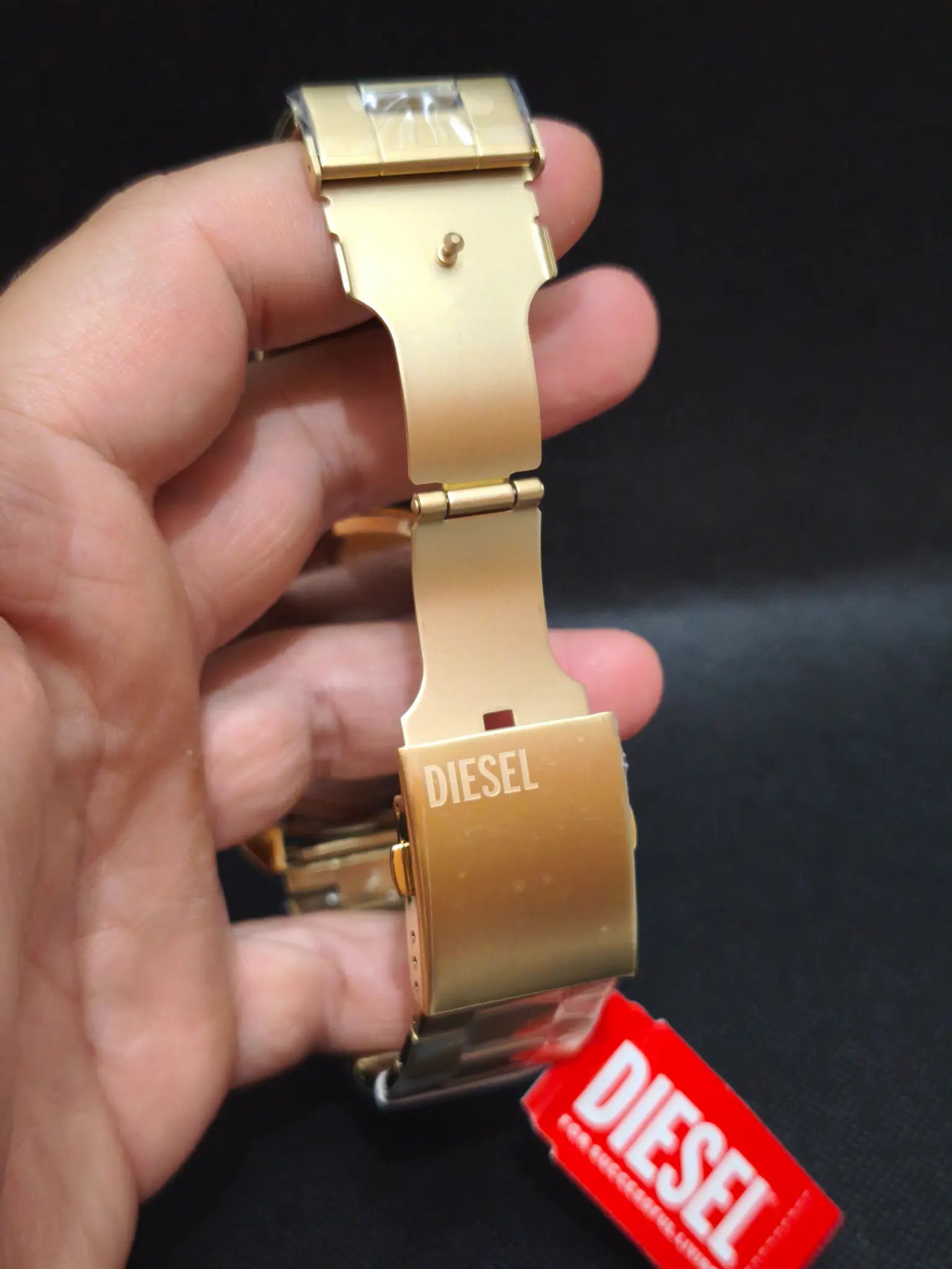 Reloj Diesel Spiked DZ4608 – Cronógrafo Hombre 49 mm Dorado Total Gold