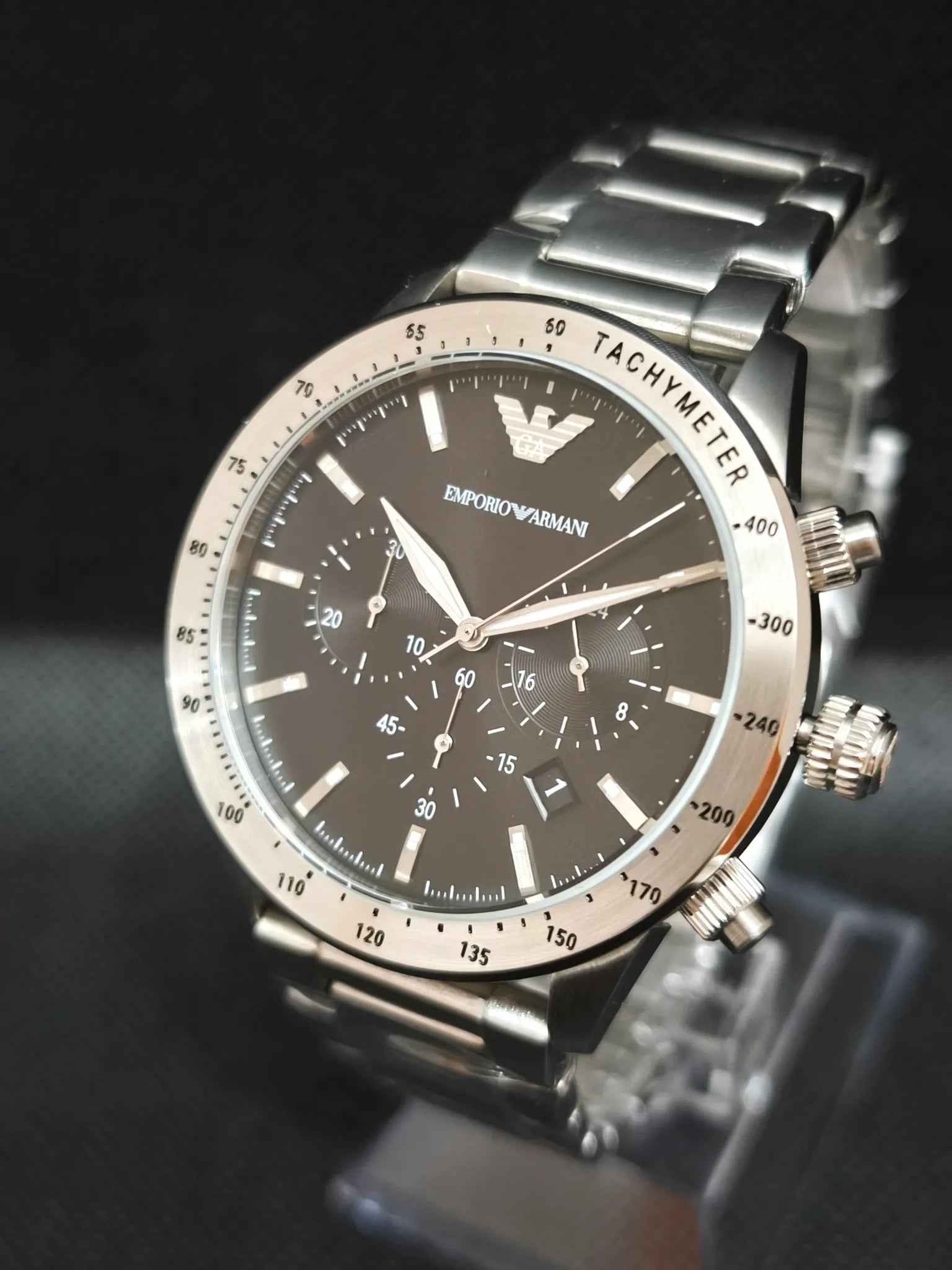 Detalle del bisel con taquímetro y subesferas del AR11241