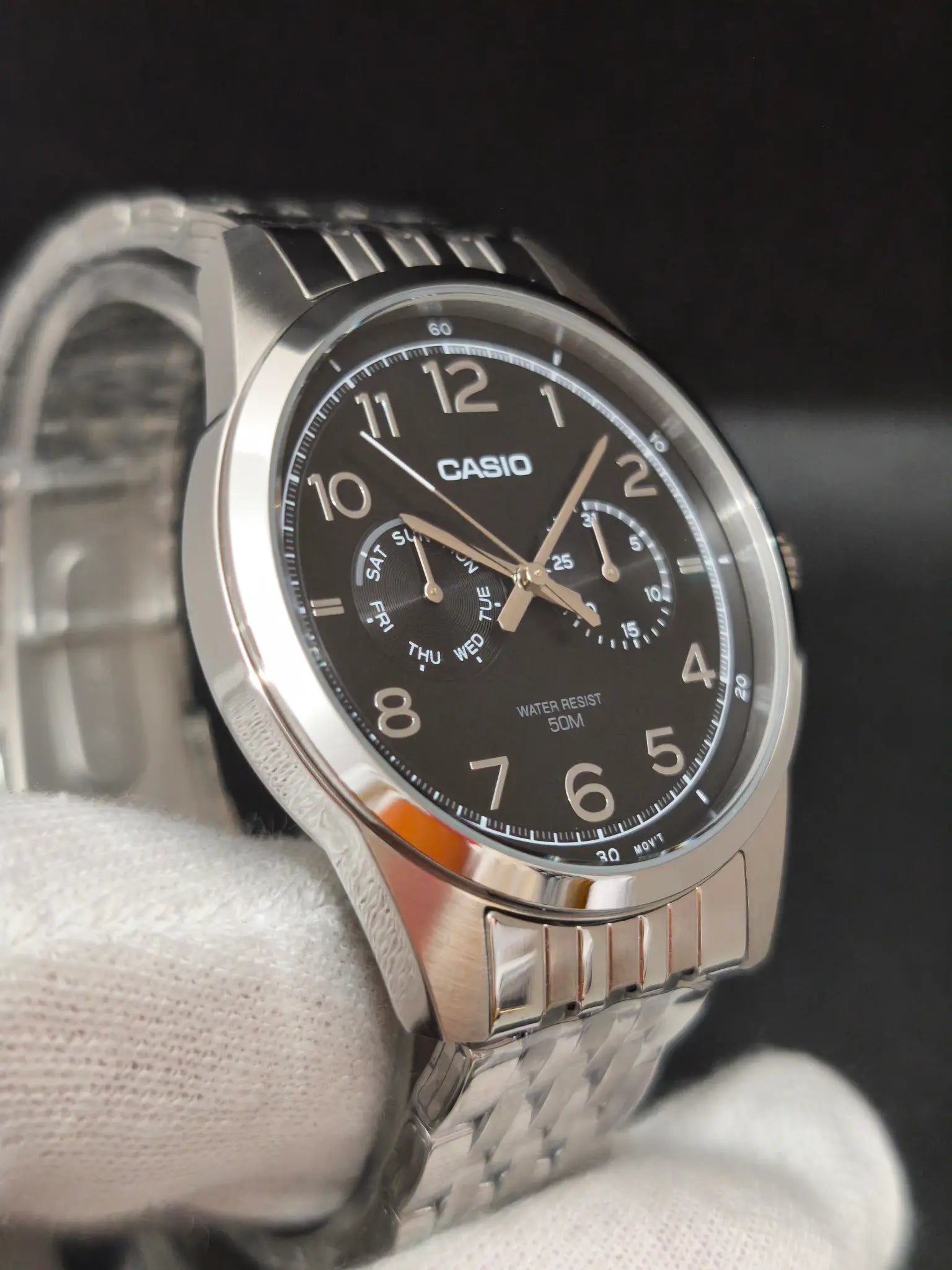 Reloj Casio MTP-E340D-1AVDF – Analógico Hombre 41,5 mm Negro Acero