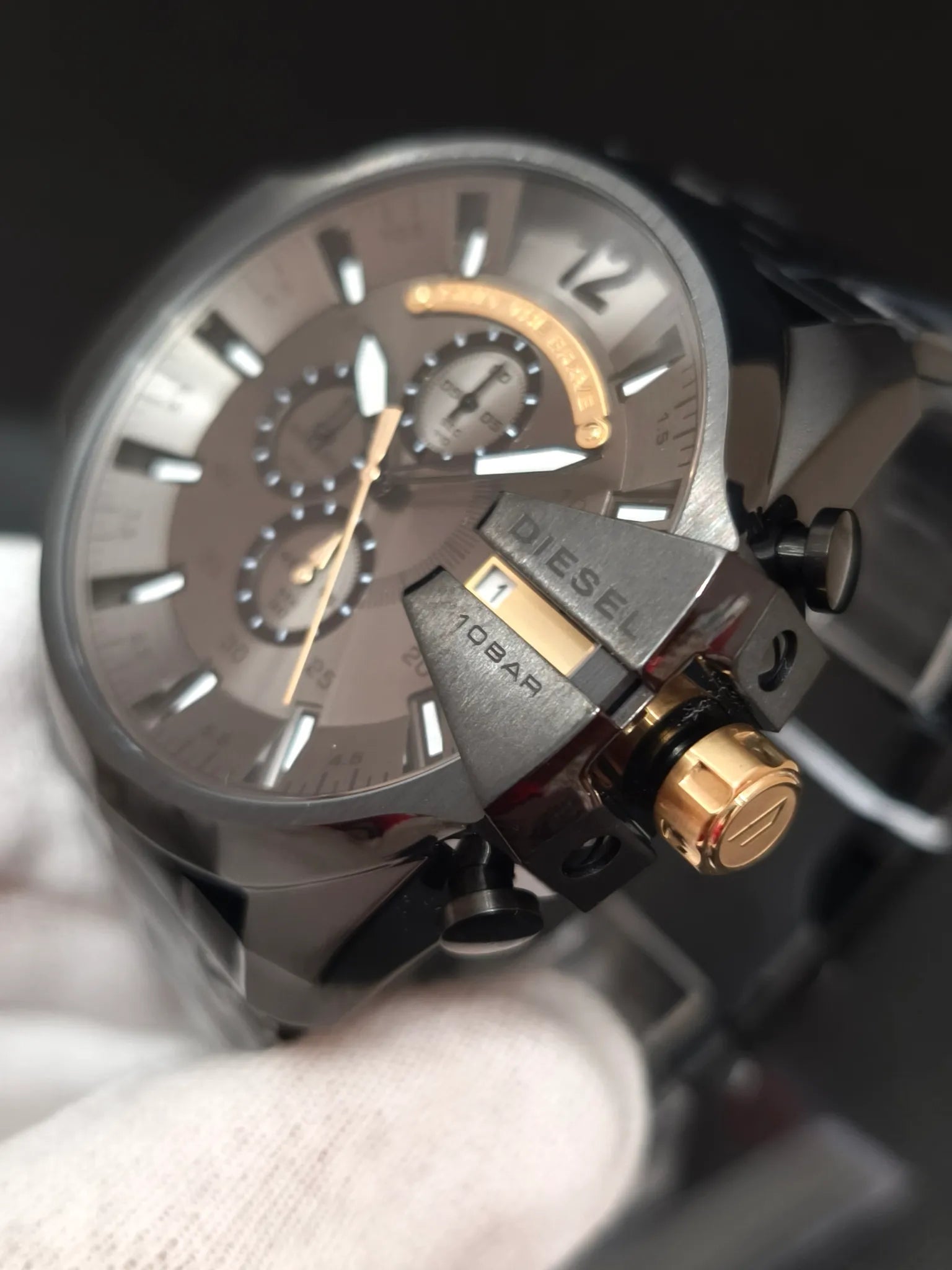 Reloj Diesel Mega Chief DZ4479 – Cronógrafo Hombre 51 mm Esfera gris “Only the Brave”