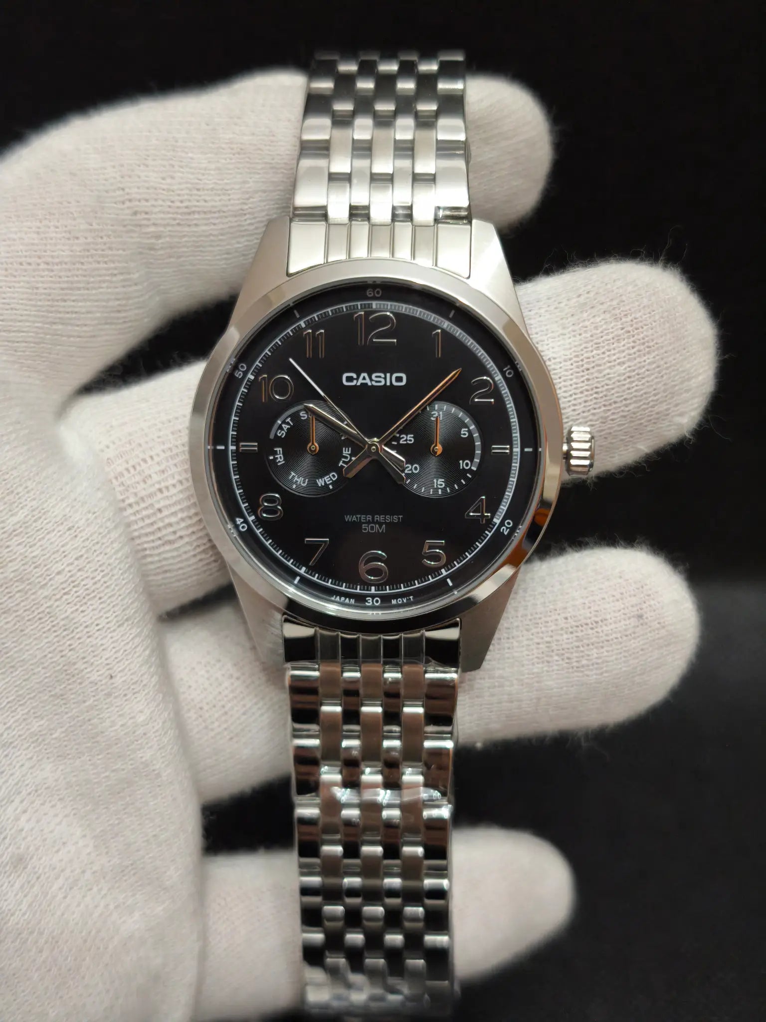 Reloj Casio MTP-E340D-1AVDF – Analógico Hombre 41,5 mm Negro Acero