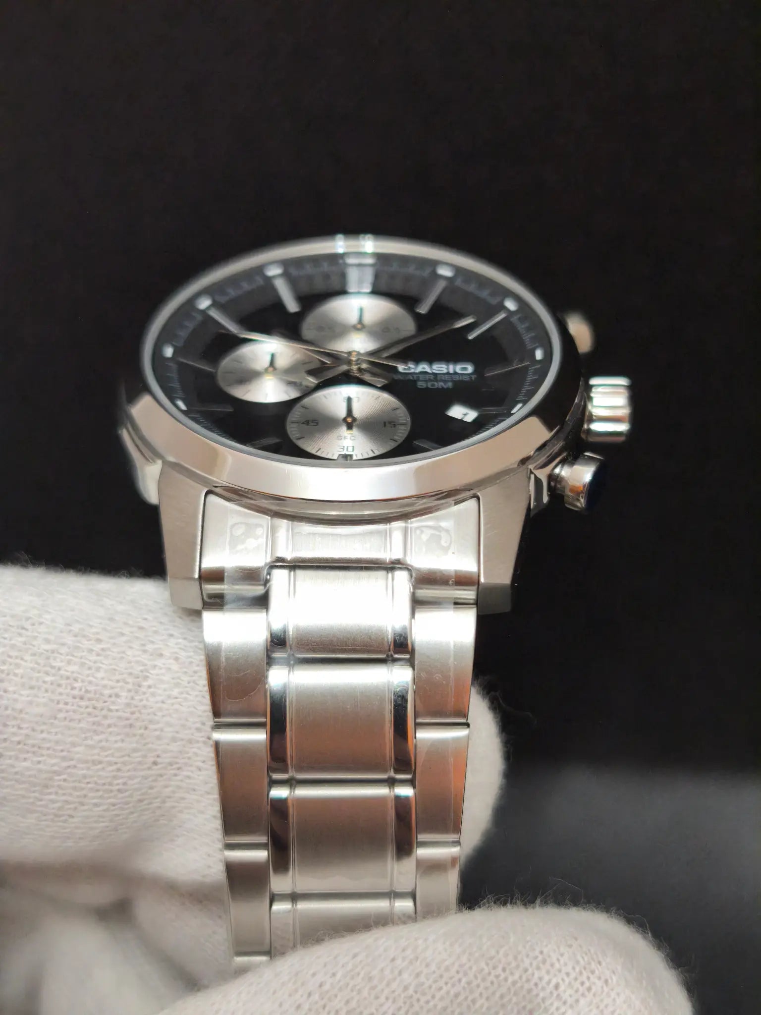 Reloj Casio MTP-E510D-1A2VDF – Cronógrafo Hombre 42 mm Negro Acero