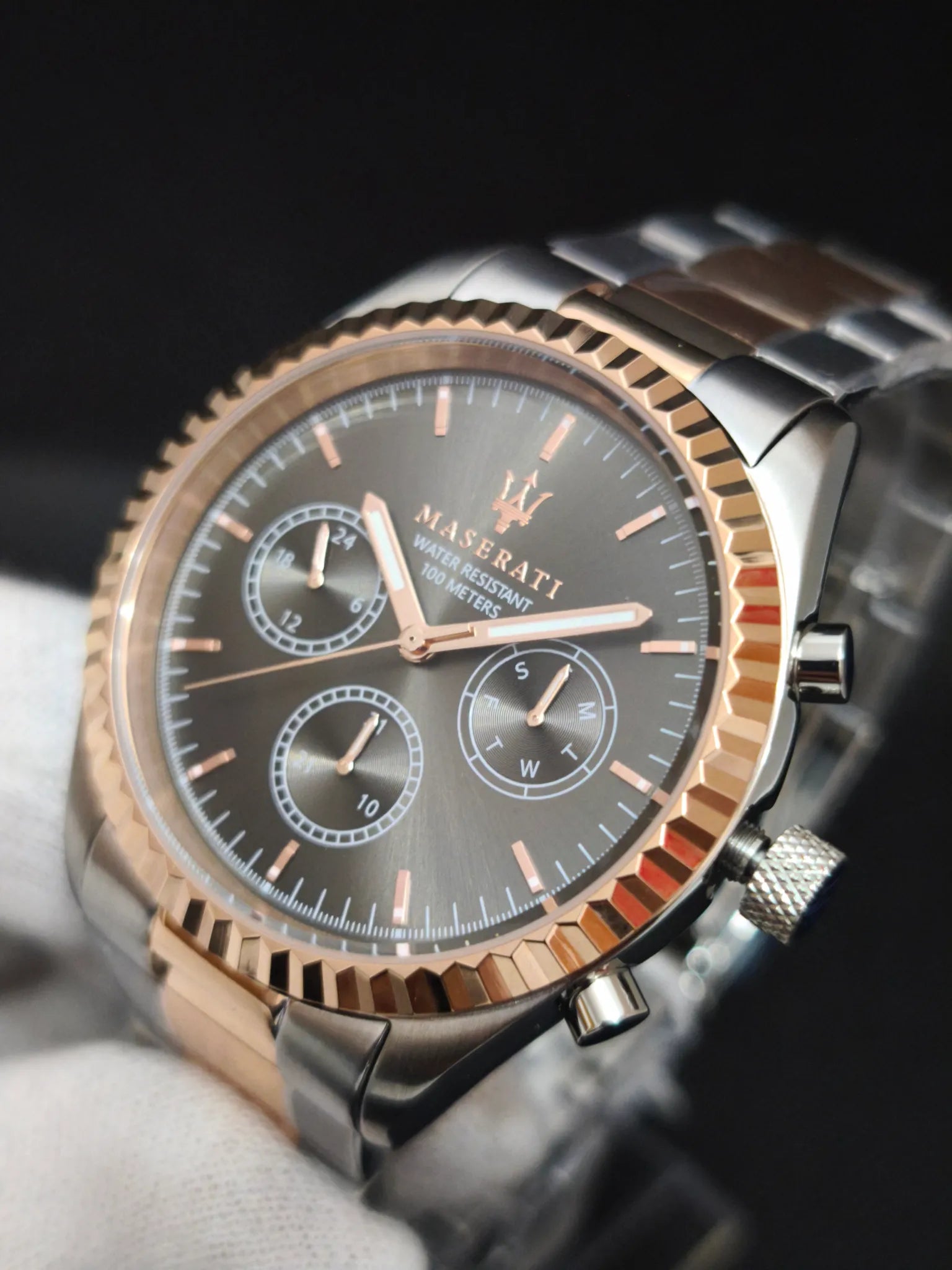 Reloj Maserati Competizione R8853100020 – Multifunción 43 mm Bicolor Esfera Gris