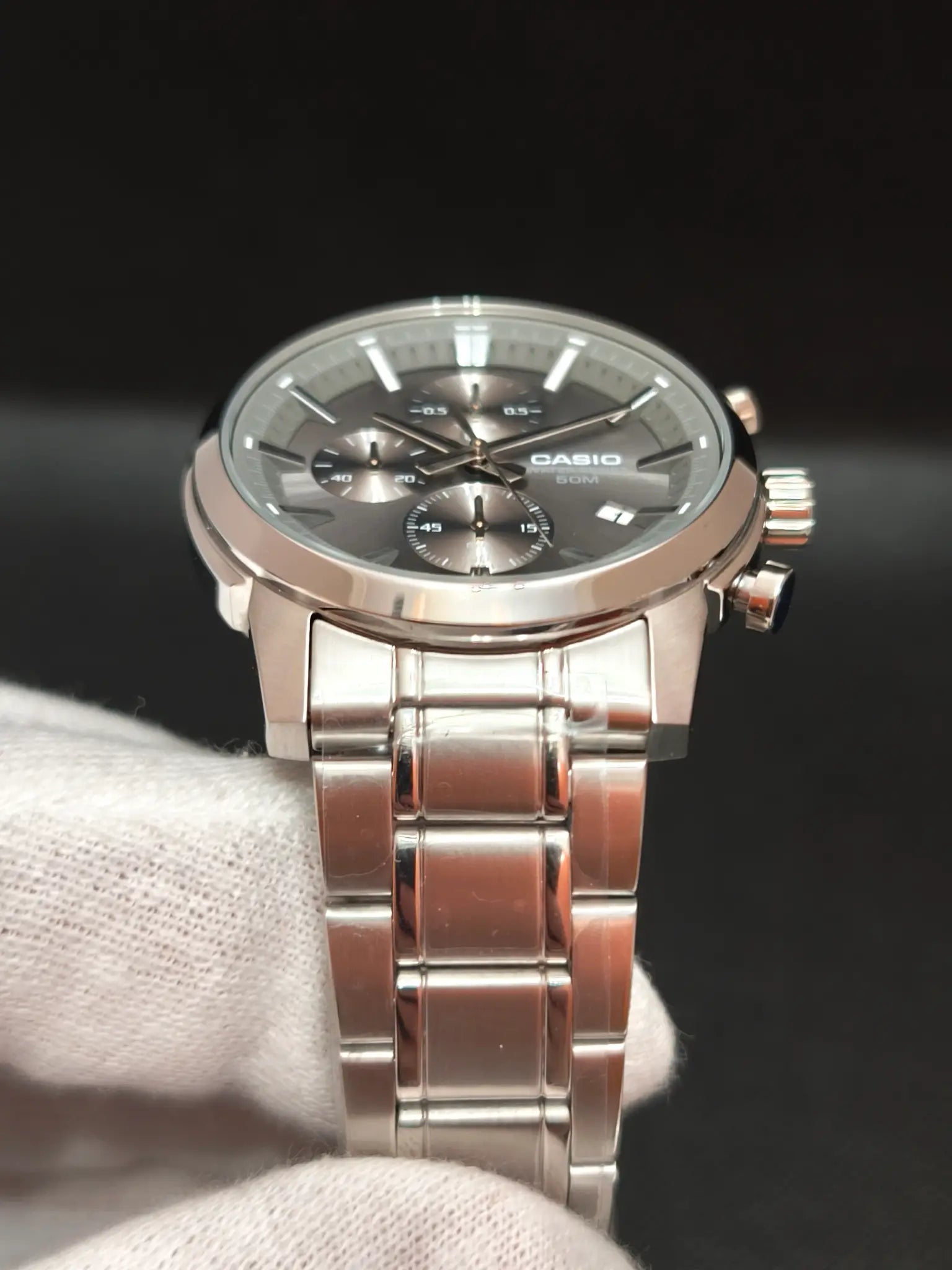 Reloj Casio MTP-E510D-8AVDF – Cronógrafo Hombre 42 mm Gris Acero