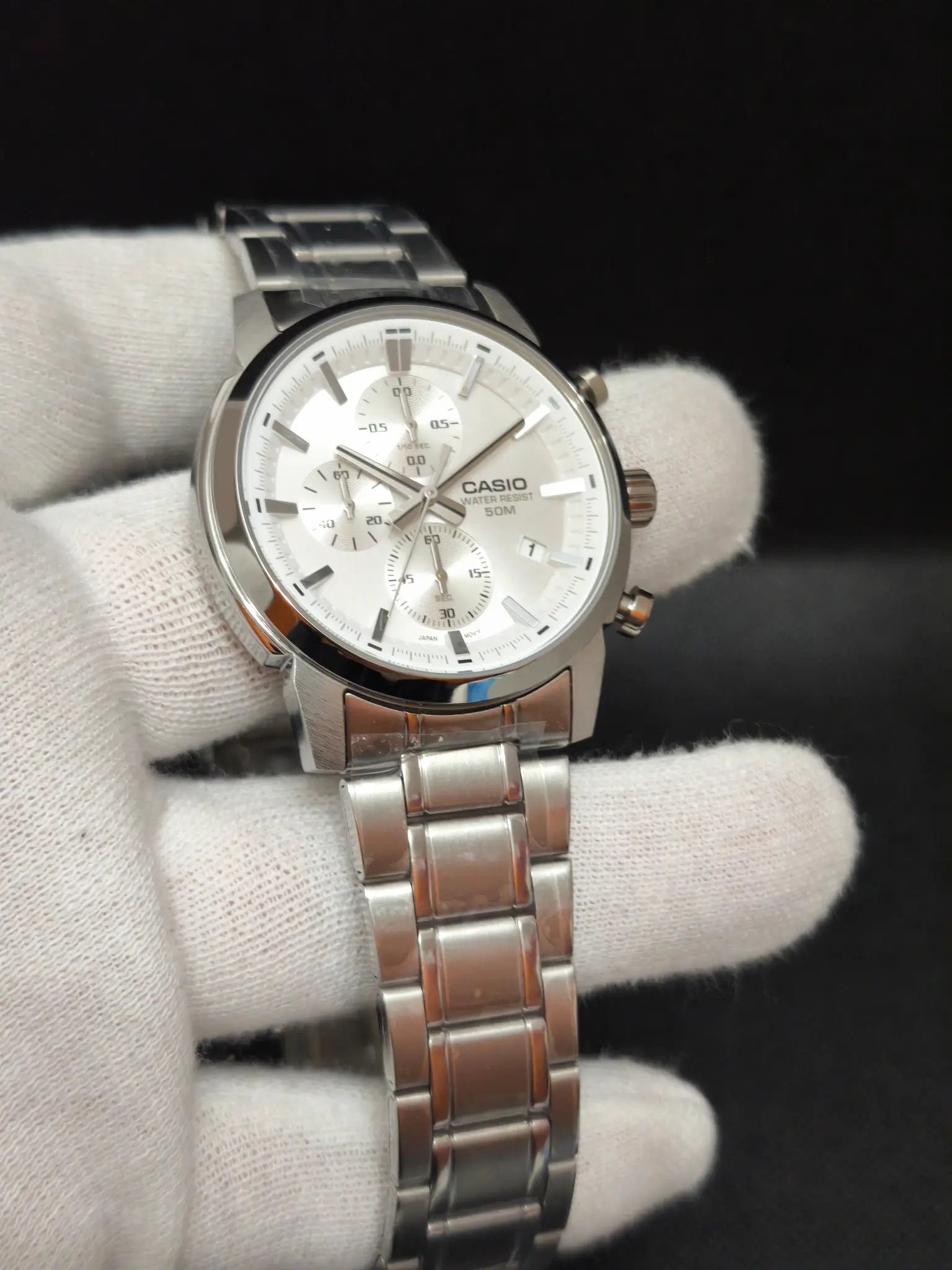 Reloj Casio MTP-E510D-7AVDF – Cronógrafo Hombre 42 mm Plateado