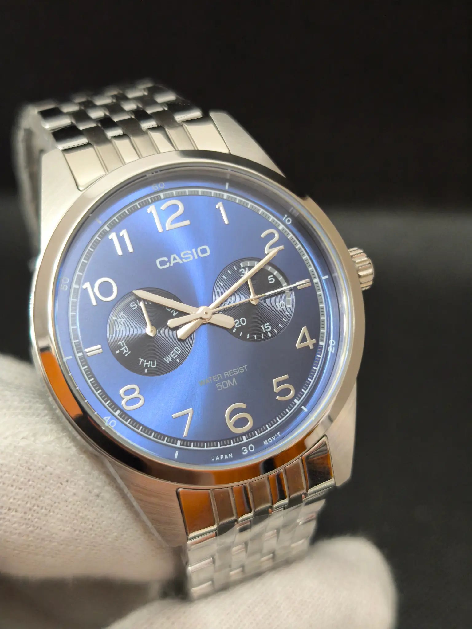 Reloj Casio MTP-E340D-2AVDF – Analógico Hombre 41,5 mm Azul Acero