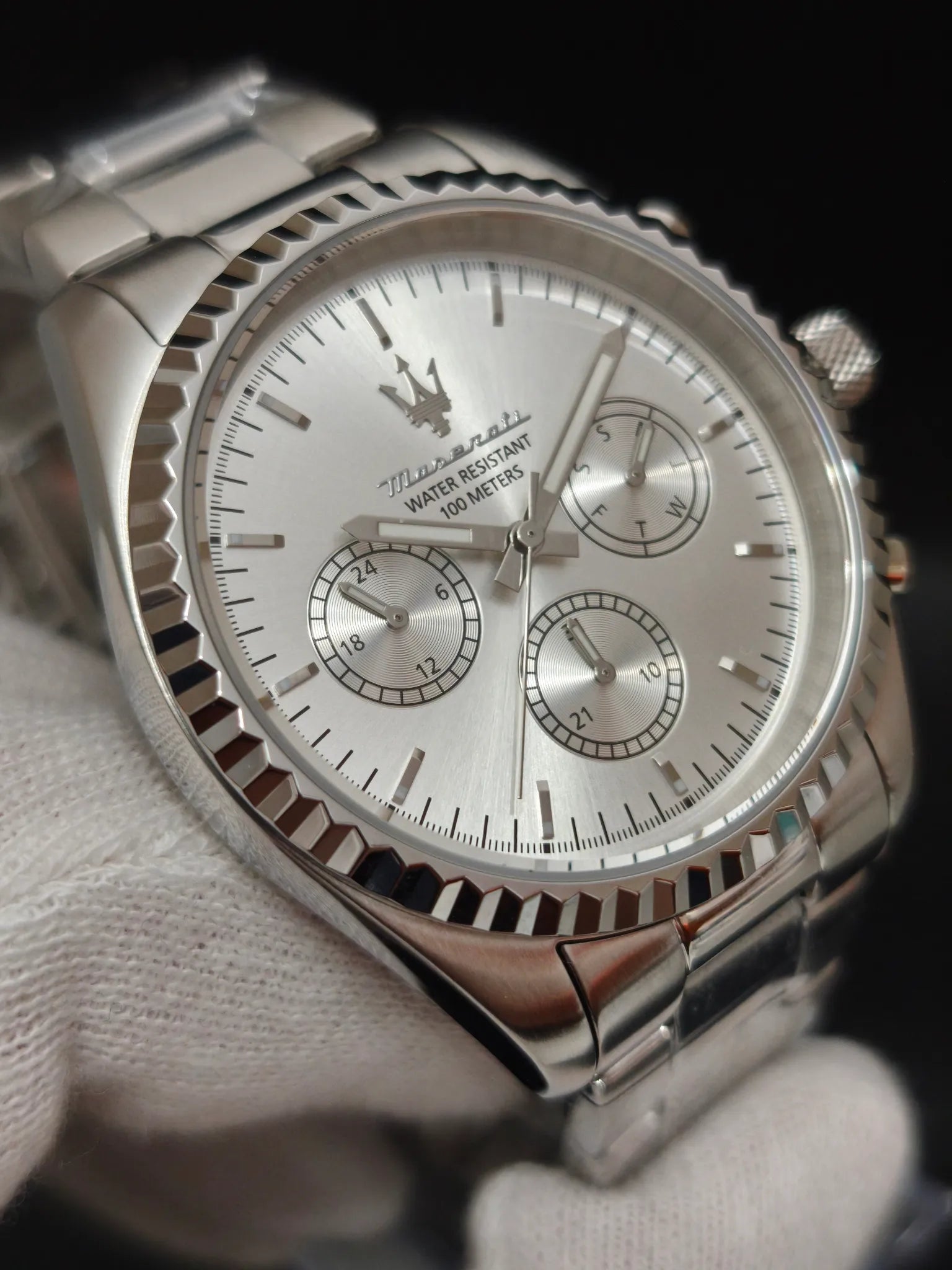 Reloj Maserati Competizione R8853100041 para hombre – 43 mm, esfera plateada