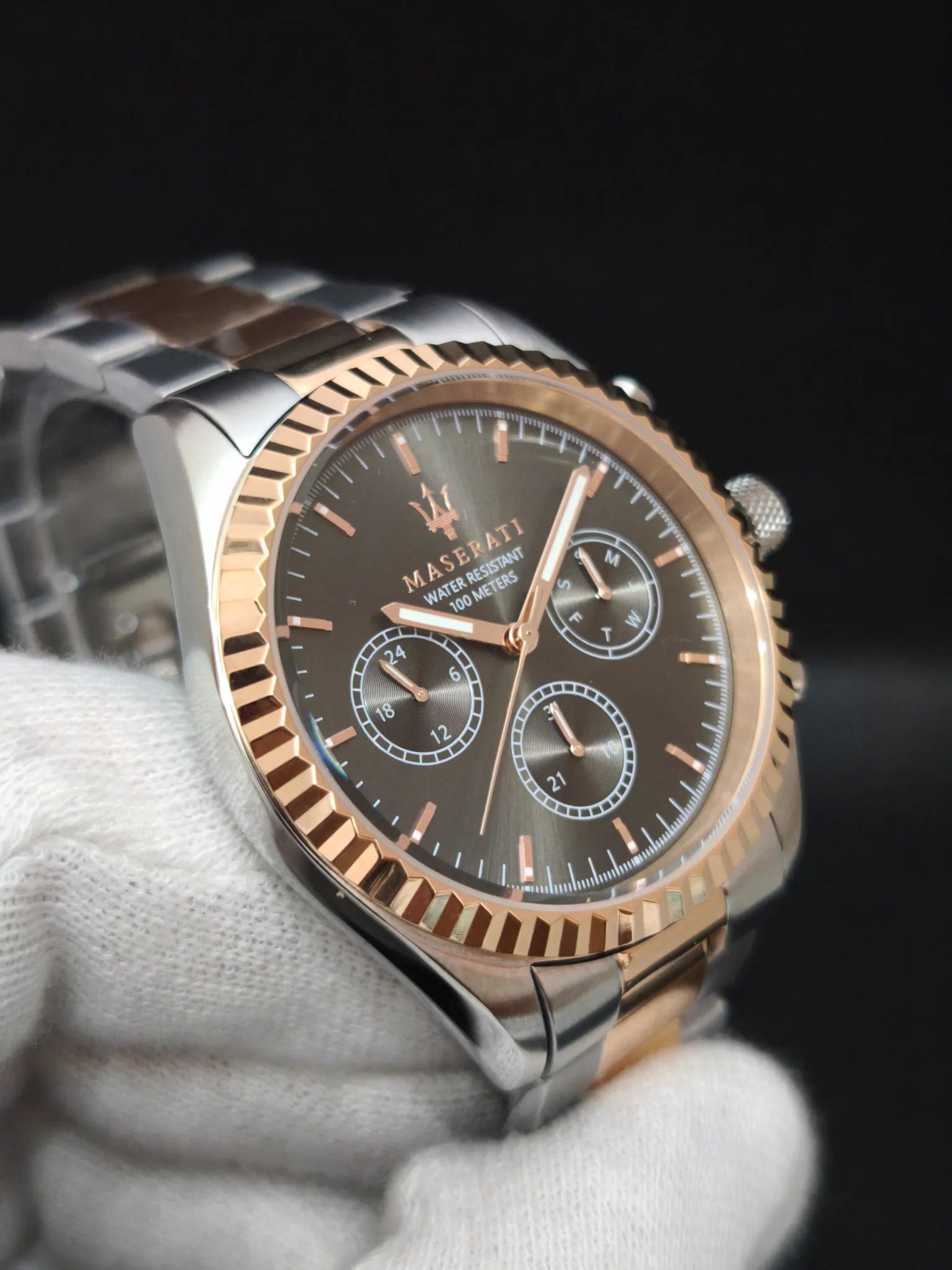 Reloj Maserati Competizione R8853100020 – Multifunción 43 mm Bicolor Esfera Gris