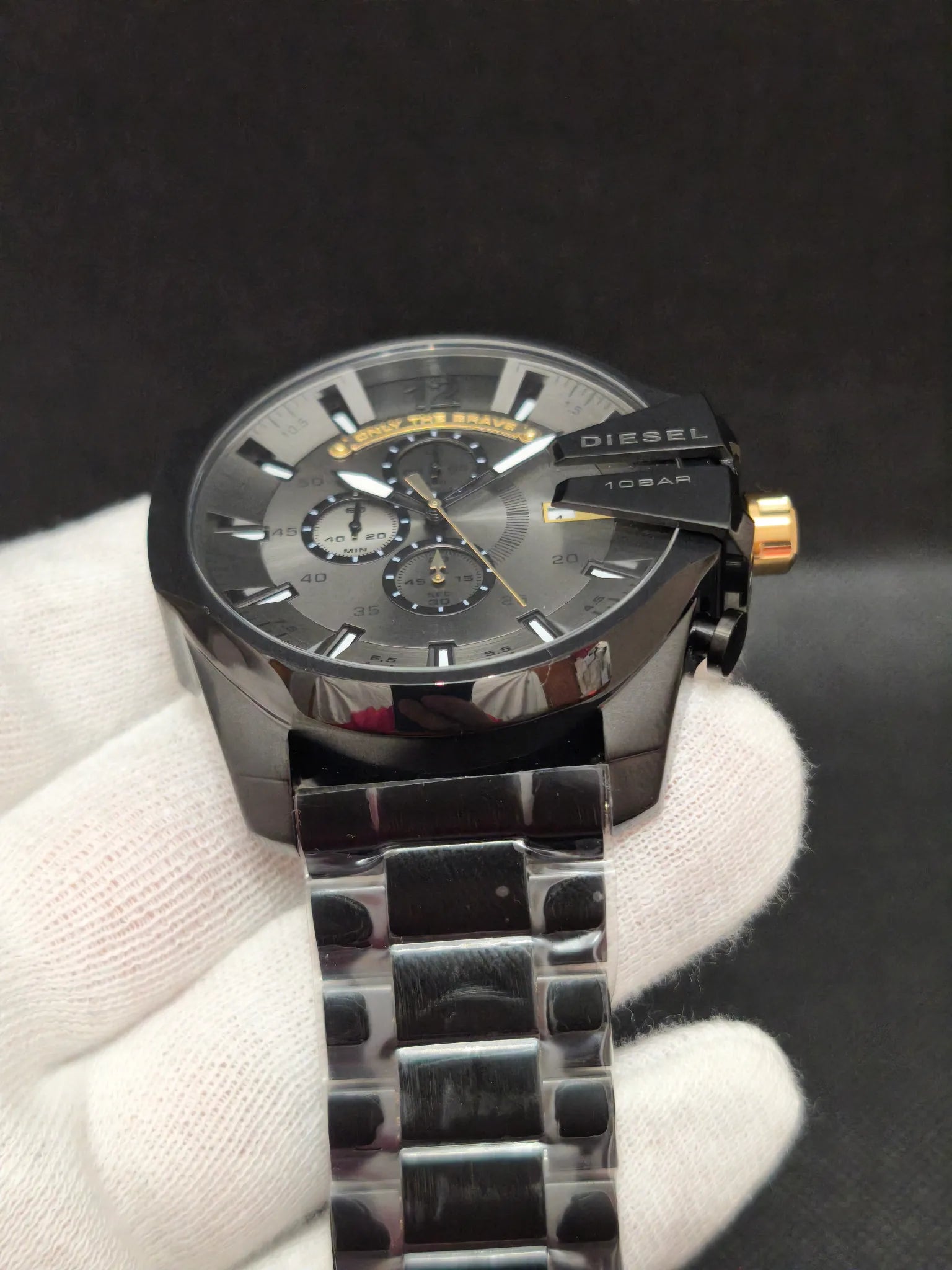 Reloj Diesel Mega Chief DZ4479 – Cronógrafo Hombre 51 mm Esfera gris “Only the Brave”