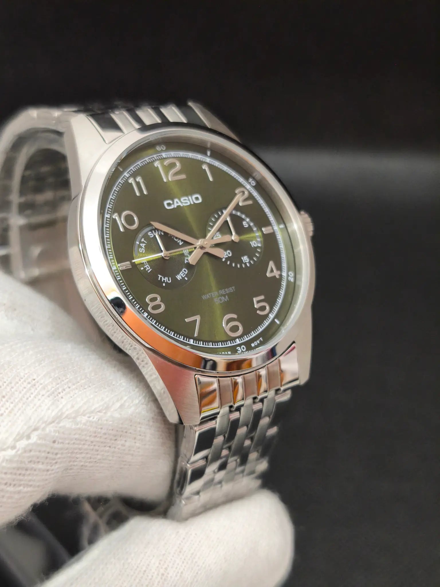Reloj Casio MTP-E340D-3AVDF – Analógico hombre 41,5 mm verde