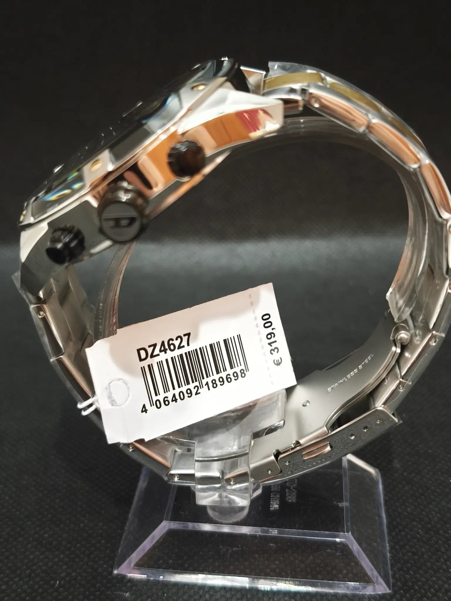 Reloj Diesel Spiked DZ4627 – Cronógrafo Hombre 49 mm Bicolor Plata Dorado