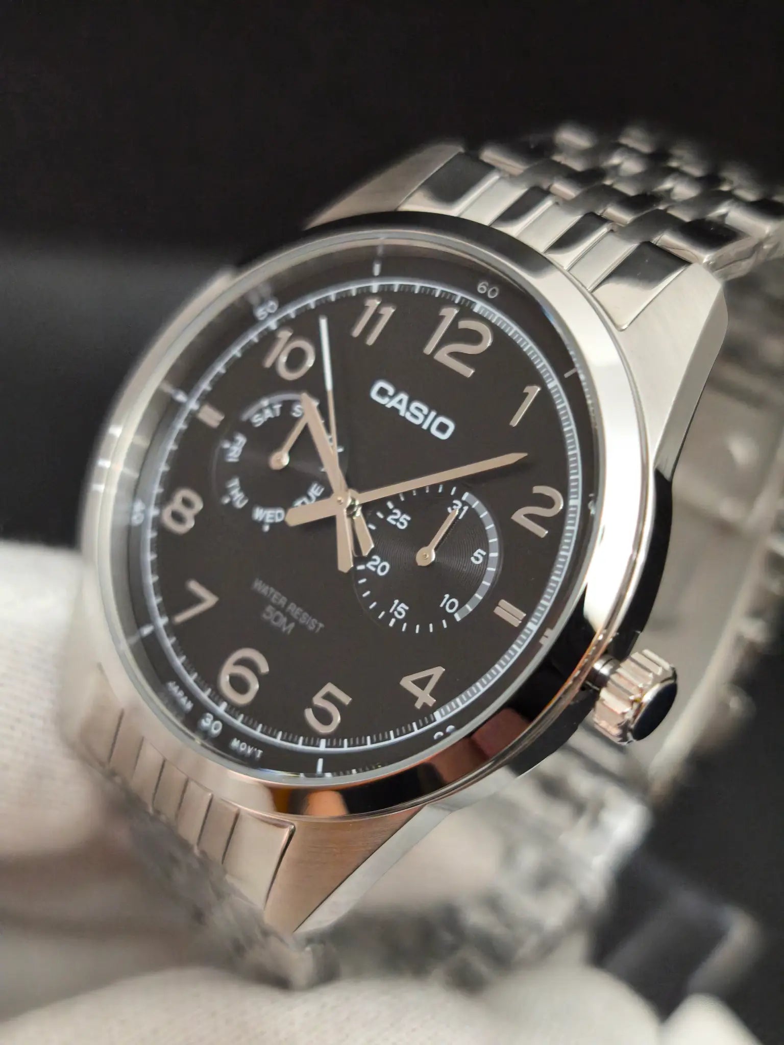 Reloj Casio MTP-E340D-1AVDF – Analógico Hombre 41,5 mm Negro Acero